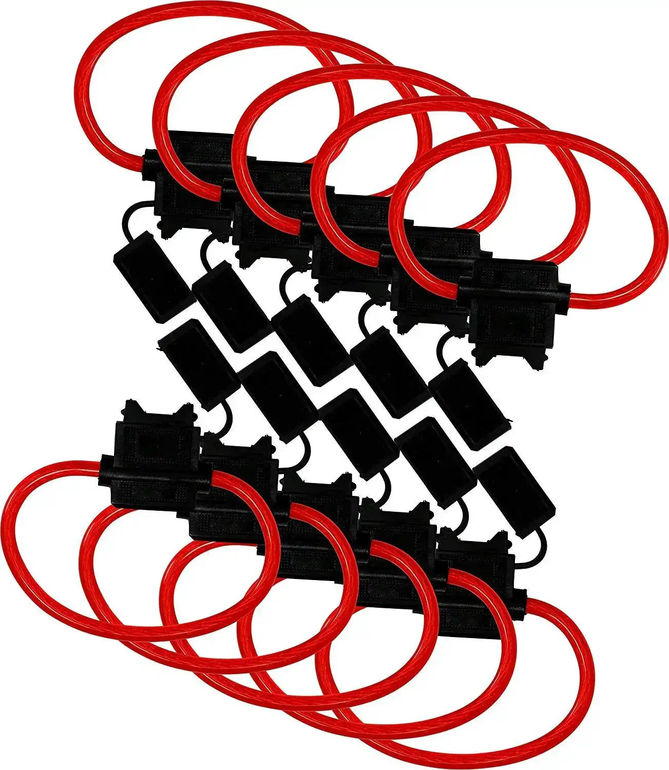 10 Pack Inline Blade Fuse Holder Add A Circuit For Mini ATM APM Fuses 12V 24V 32V 18 AWG Waterproof Car Fuse Adapter Protects Original Circuits High Quality Weatherproof 20A Max - Image 2