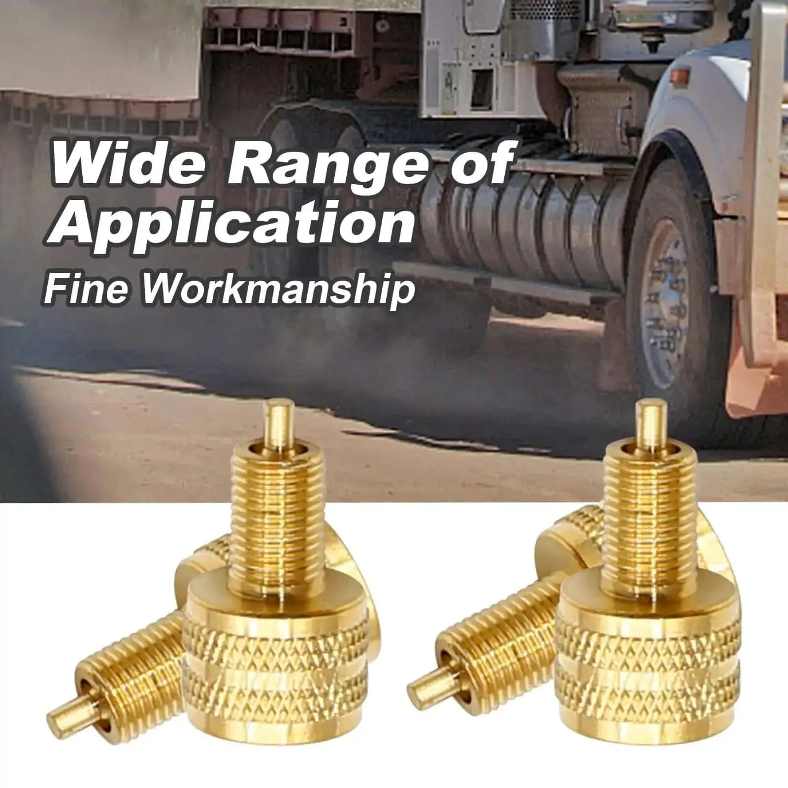 10 Pack Large Bore Tire Valve Adapters External Valve Stem Reducers 22 mm Length Gold Color Built To Last Tire Valve Connector For Cars SUVs Bikes Easy Fit And Leak Proof Performance - Image 4