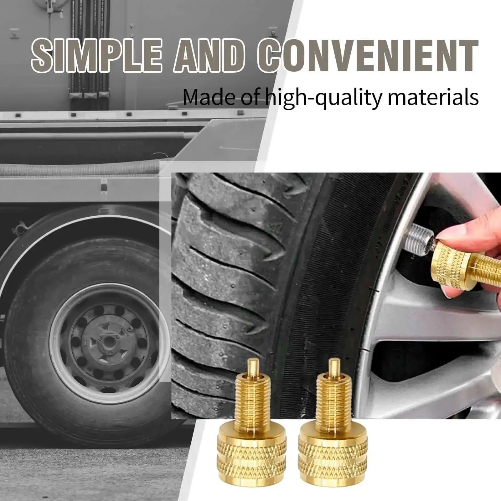 10 Pack Large Bore Tire Valve Adapters External Valve Stem Reducers 22 mm Length Gold Color Built To Last Tire Valve Connector For Cars SUVs Bikes Easy Fit And Leak Proof Performance - Image 6