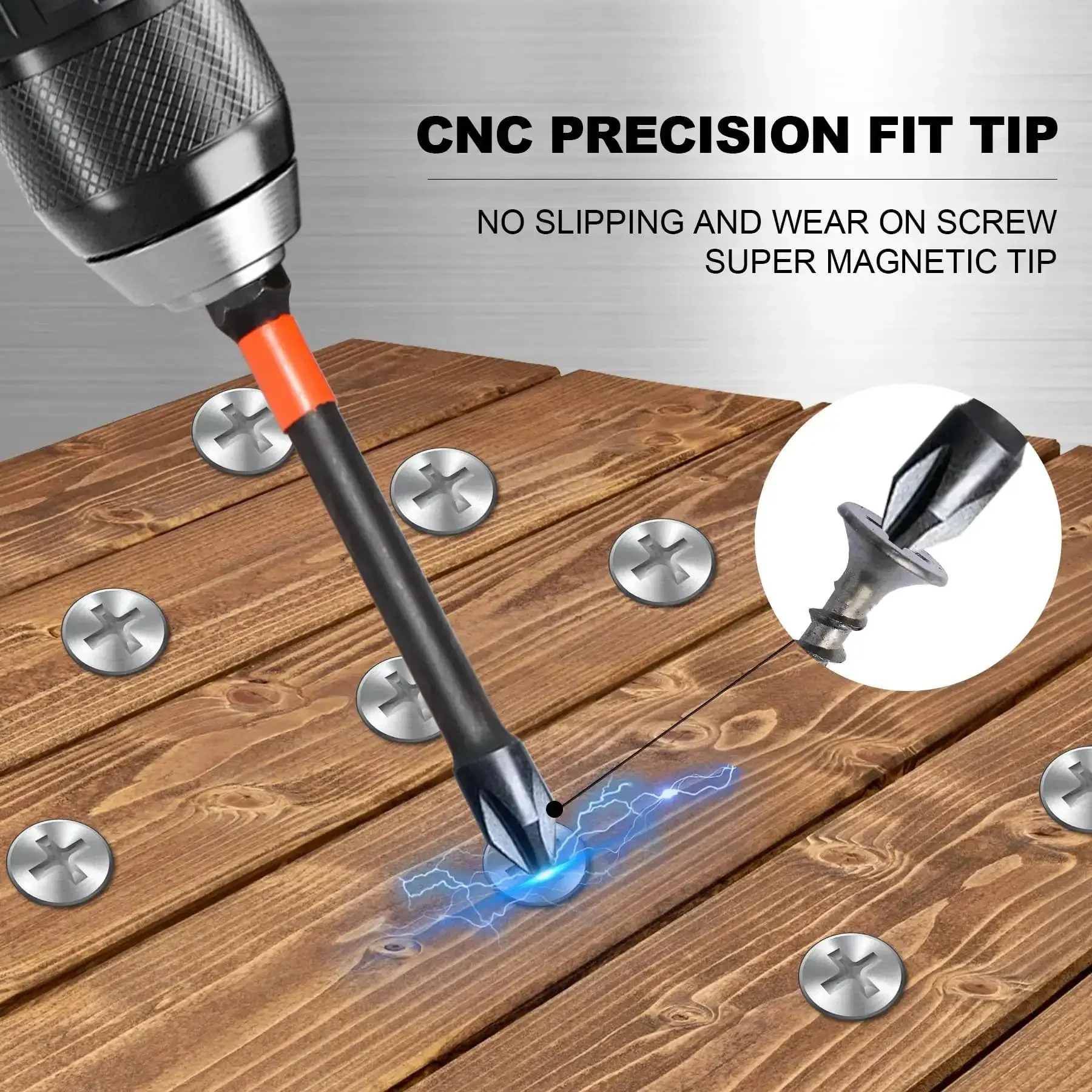 10 Pack Magnetic Phillips Bit Set PH2 Impact Magnetic Bits For Drill And Screwdriver One Inch To Six Inch Long Premium S2 Steel Quarter Inch Hex Shank For Impact Drivers Perfect For Pros And DIYers - Image 5