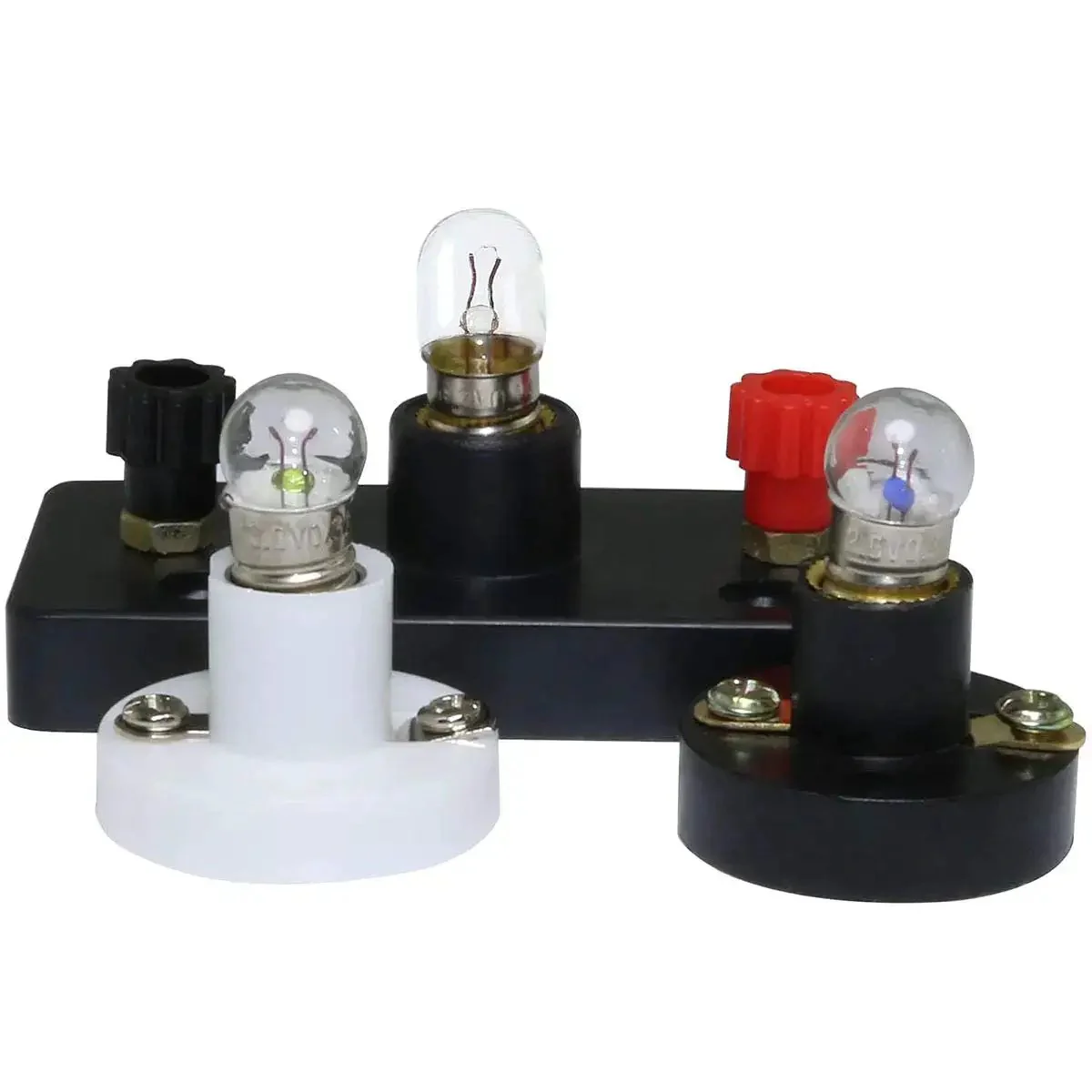 10 Pack Mini Screw Bulbs 6.3V Plus 5 E10 Mini Bulb Holders Black Plastic Brass Sockets Dope DIY Lighting Kit For Student Experiments Durable Reliable Screw Type Bulb Socket Assembly - Image 4