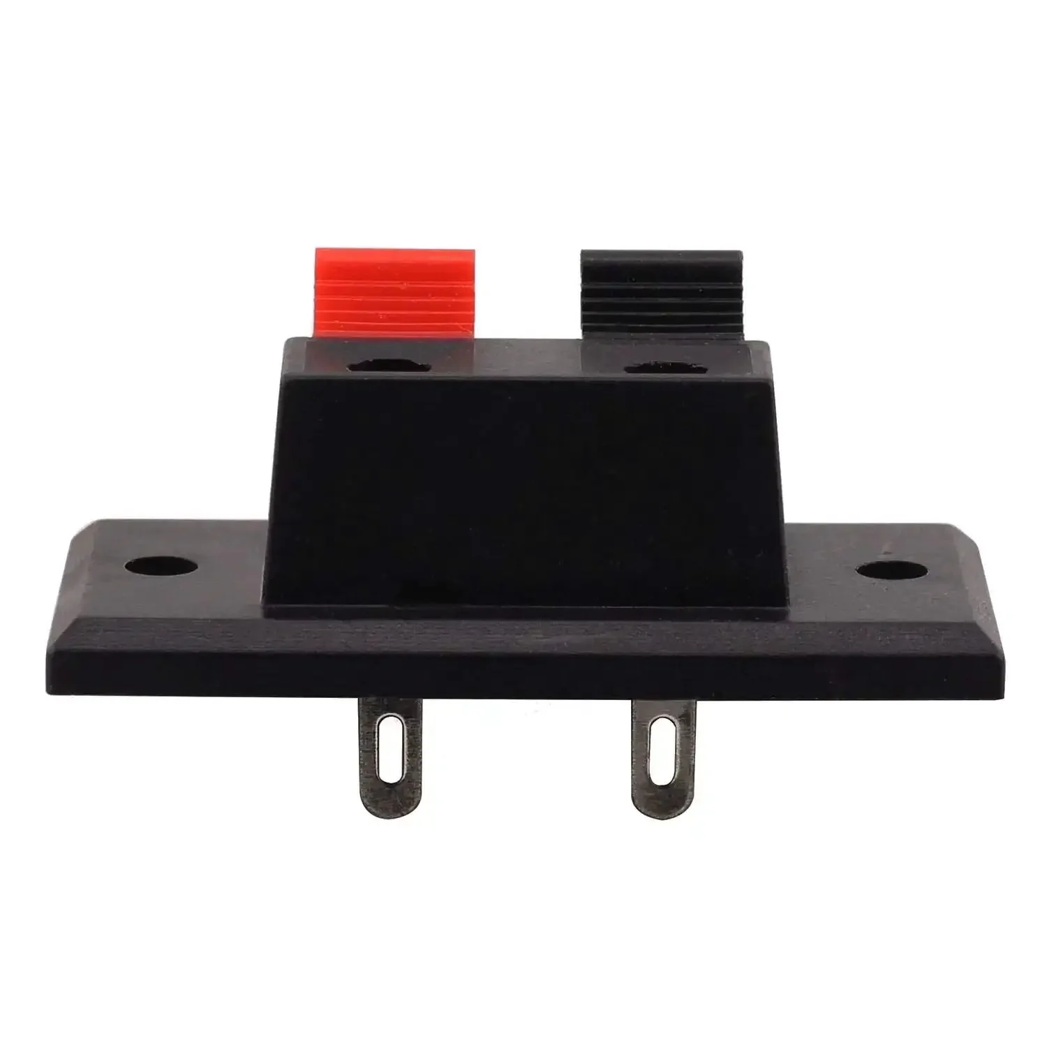 10 Pack Two Pin Speaker Terminal Block Two Way Amplifier Clip Test Plate Strip Connector For DIY Audio Projects Durable Red Black Plastic And Metal Build 45x21mm Mounting Pitch 35mm - Image 3