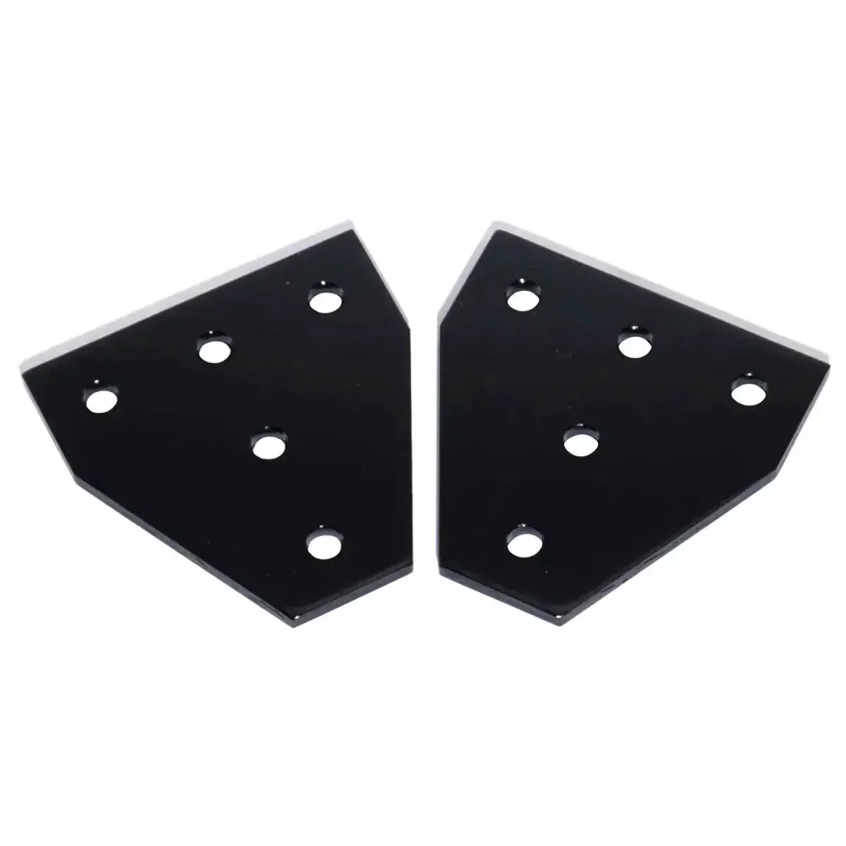 10 Pcs Anodised 90 Degree T Shape Corner Bracket Plate With Five Holes For 20x20mm Aluminum Extrusion Profile Black Heavy Duty Outside Joining Plate Durable Aluminum Alloy M5 Compatible Screws Great For DIY Frames And Racks - Image 5