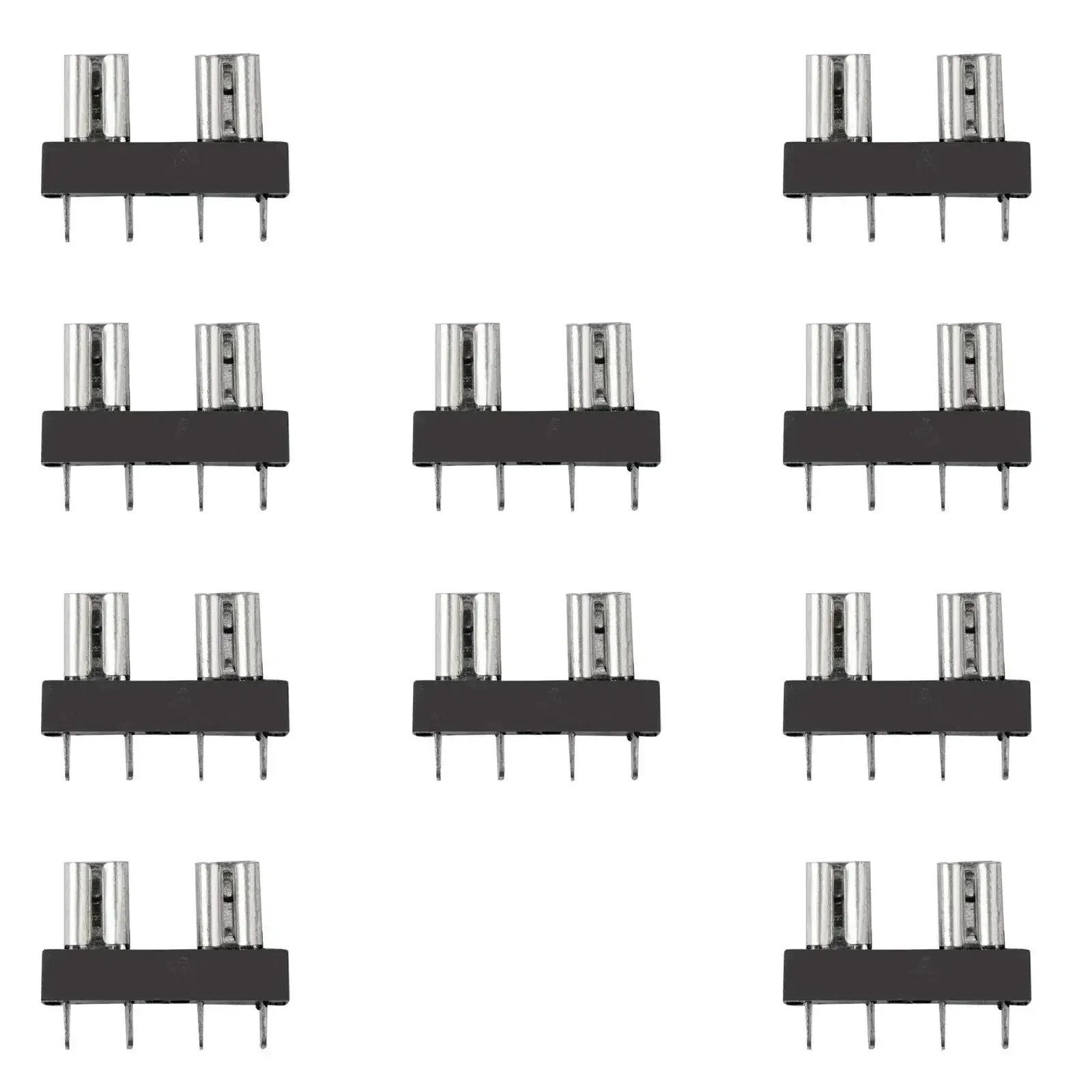 10 Pcs SL-506P Mini Blade Fuse Holder For Auto Automotive Boat Marine 32V PCB Board Compatible Easy Wire Installation Durable Electrical Connector Kit EZ Install