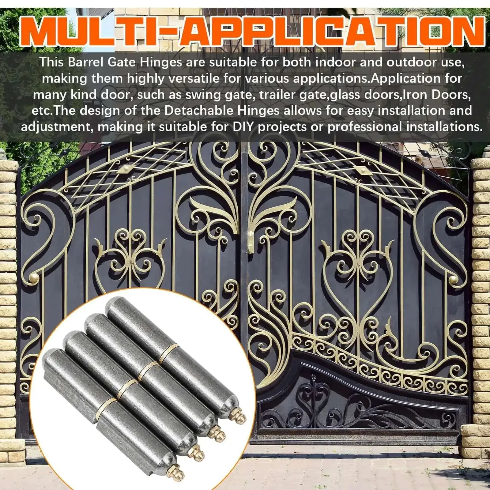 10 Piece 7 Inch Weld On Bullet Hinge Set For Heavy Duty Swing Doors Trailers And Ramps Carbon Steel Weldable Barrel Hinges Durable Easy Install Tough Reliable Hardware - Image 3