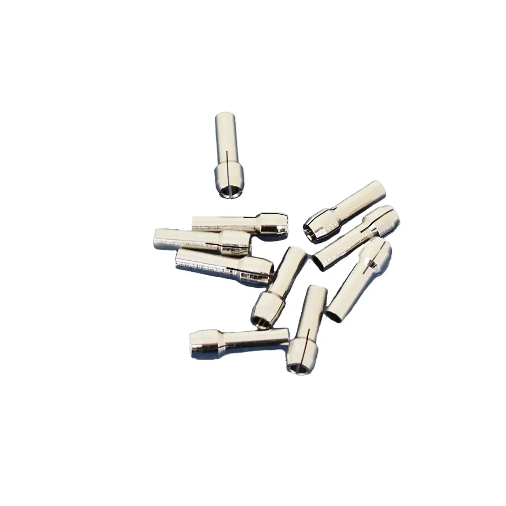 10 Piece Durable Shiny One Eighth Inch Rotary Tool Collet Bits No 480 For Dremel And Other Rotary Tools Compatible, Three Quarters Inch Long, One Eighth Inch Diameter, High Quality Collet Set - Image 3