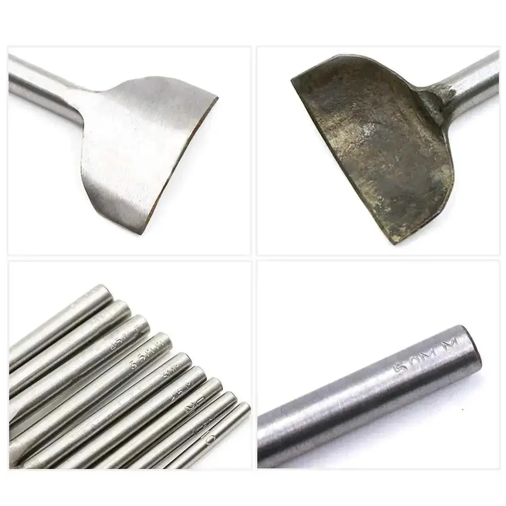 10 Piece Half Round Leather Punch Set For Strap Ends And DIY Crafting Arc Shaped Cutter Punches In 5mm To 50mm Sizes For Belts Wallets Bags And End Caps Perfect For Leather Tools And Handmade Accessories - Image 3