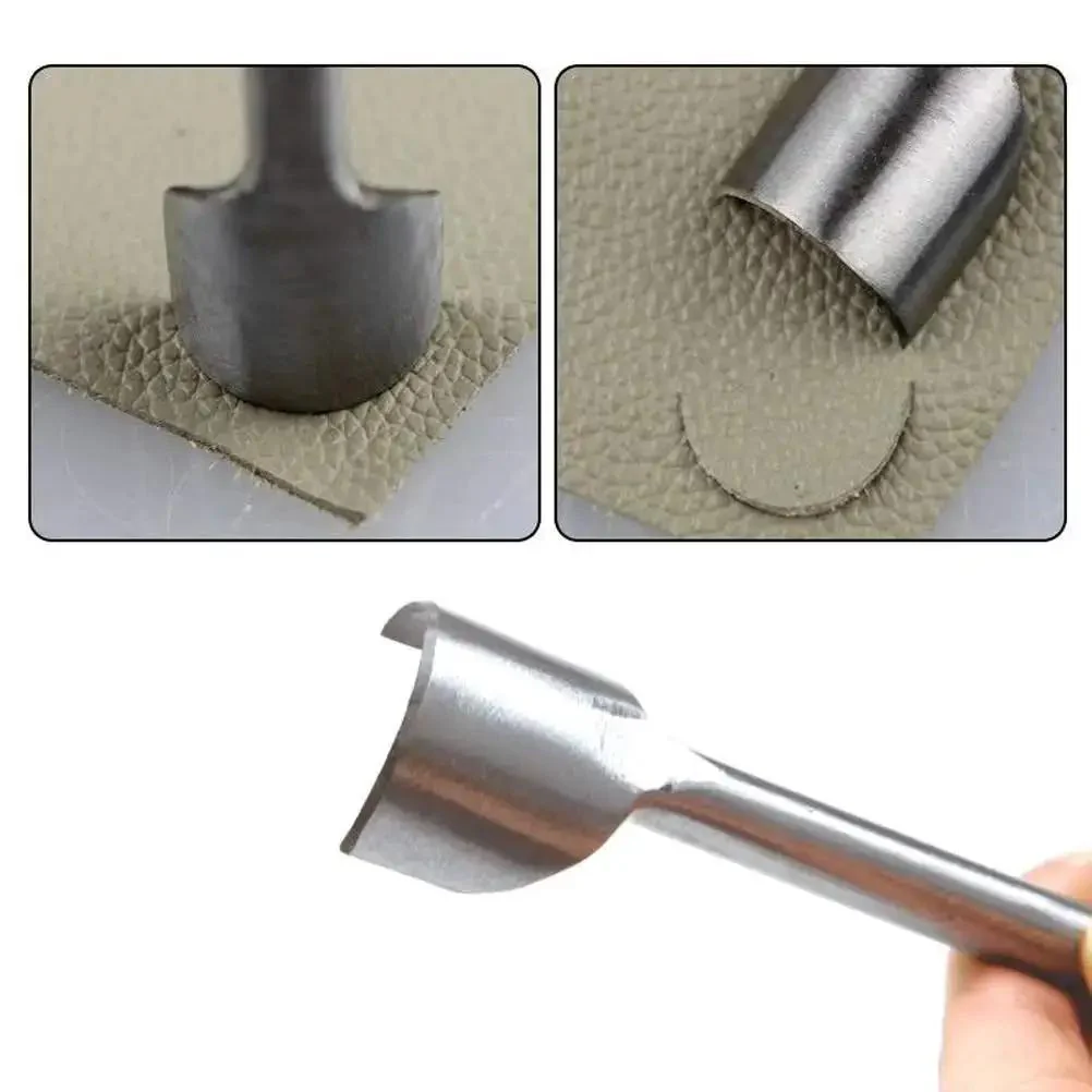 10 Piece Half Round Leather Punch Set For Strap Ends And DIY Crafting Arc Shaped Cutter Punches In 5mm To 50mm Sizes For Belts Wallets Bags And End Caps Perfect For Leather Tools And Handmade Accessories - Image 5