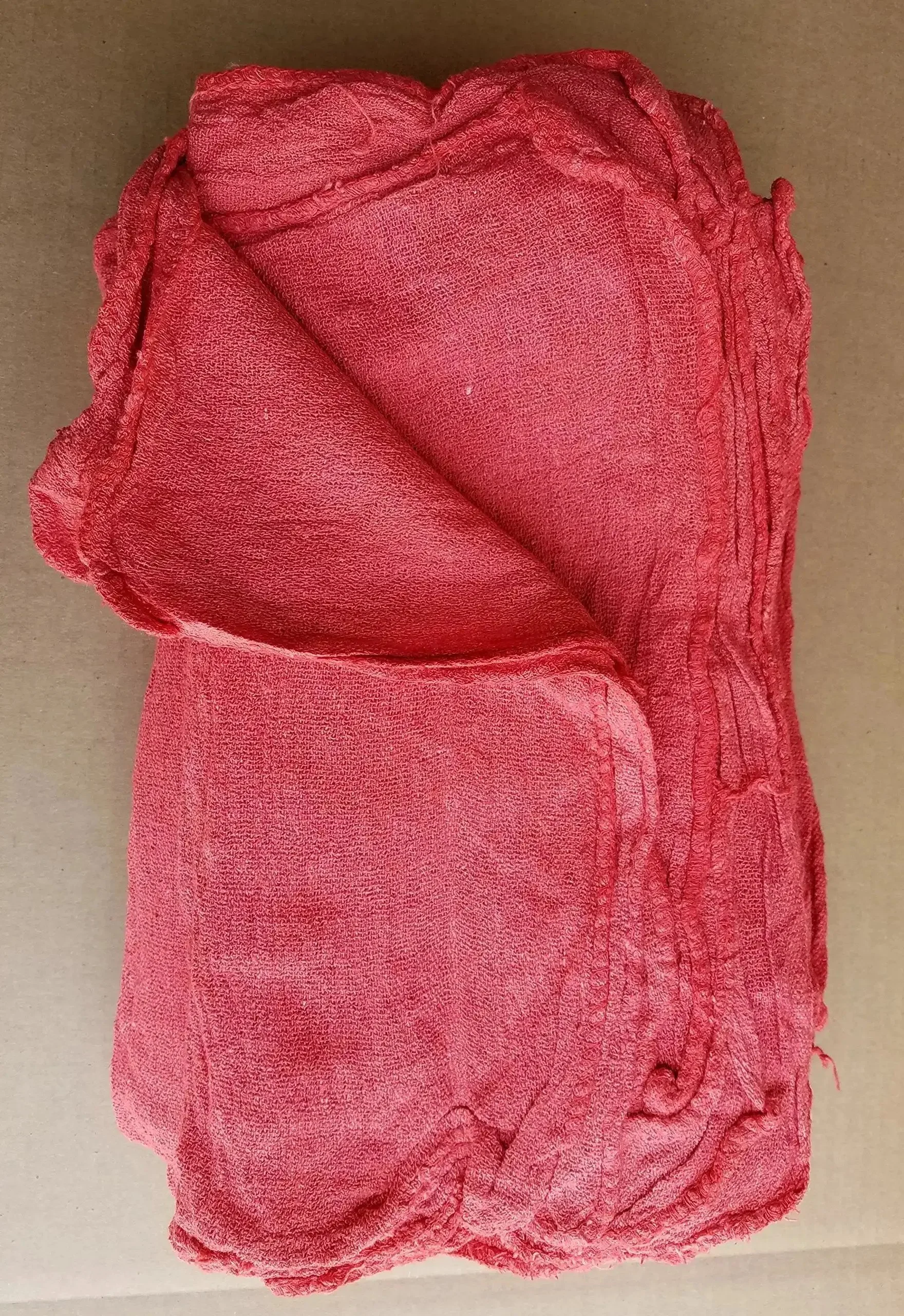 100 New Shop Rags And Industrial Cleaning Towels 14x14 Red For Auto Shops And Body Shops, Garages, Paint Booths, Lube Centers, And Janitorial Use, Ultra Absorbent Cotton Rags For Quick Cleanup - Image 5