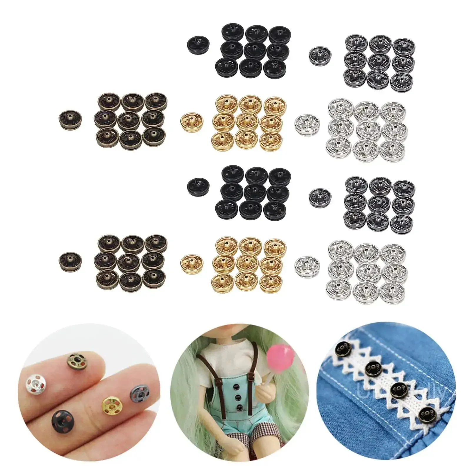 100 Pack 5mm Mini Metal Snap Buttons Fasteners In Five Colors Anti Rust Lightweight And Durable Easy To Use And Carry Ideal For Sewing Projects For Men And Women Built Tough To Last And Ready To Snap - Image 9