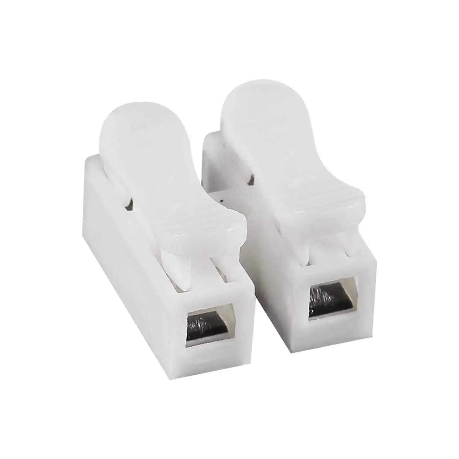 100 Pack CH2 Spring Wire Connectors For Electrical Wiring, Quick Clamp Terminal Blocks And Wiring Terminals, Multipurpose Cable Clamp, 0.5-2.5mm² Range, 220V 2A, Premium PP Material, Easy Snapping, Great For DIY Electronics - Image 3