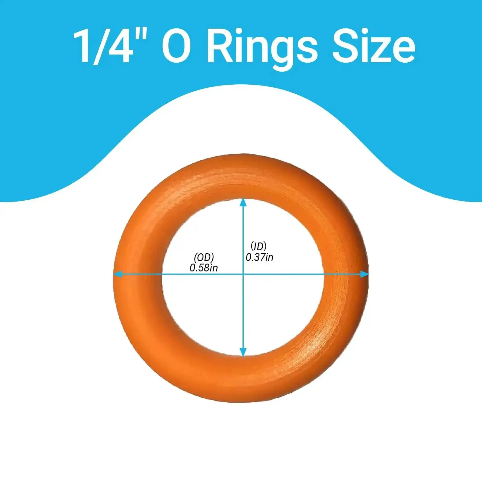 100 Pack Pressure Washer O Ring Seal Kit For DIYers And Pros, Includes 50 Orange O Rings For 1/4 Inch Quick Connect Fittings (3/8 Inch ID) And 50 Gray O Rings For 3/8 Inch Quick Disconnect Couplers (1/2 Inch ID) M22 14mm QD Compatible - Image 6