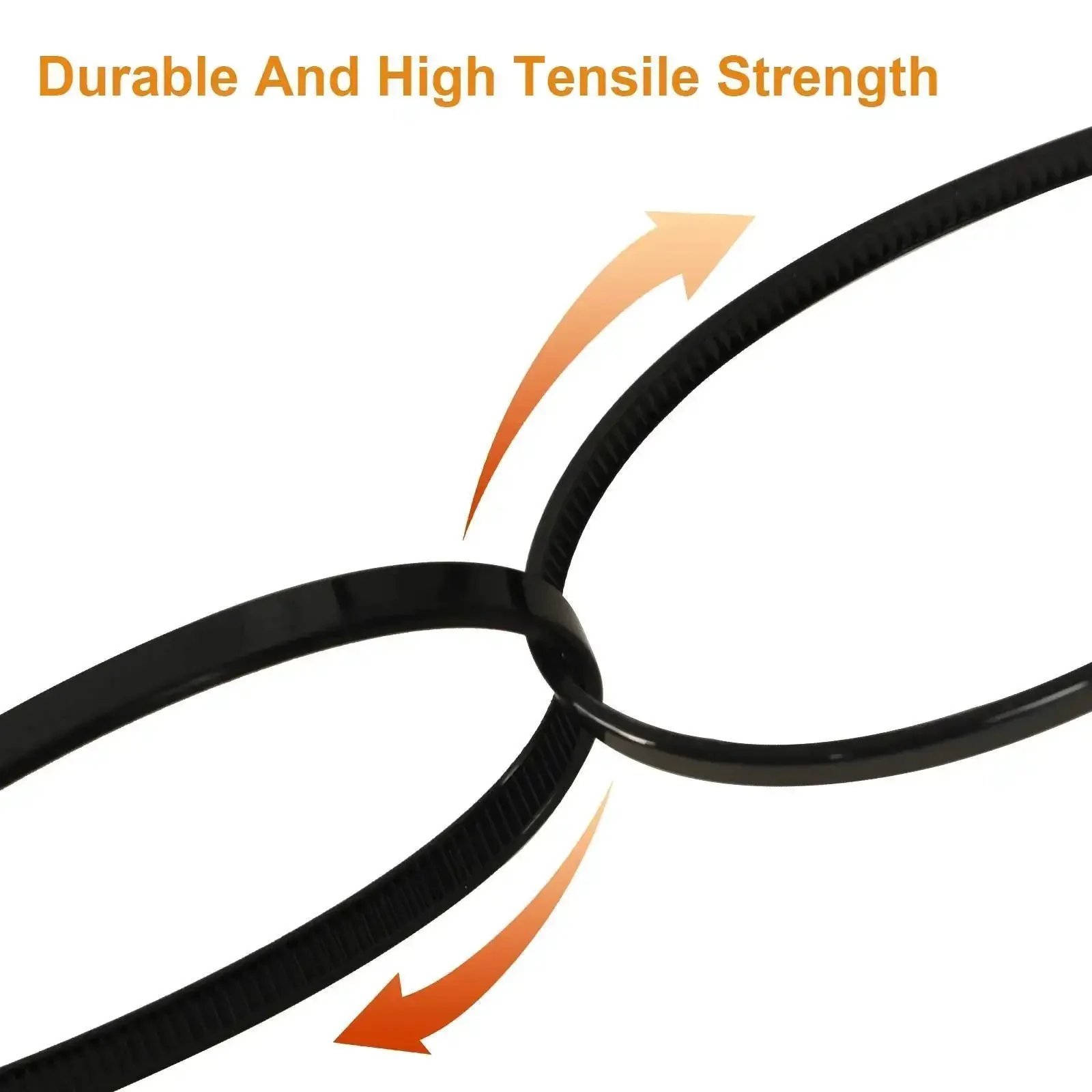 100 Pcs 8 Inch Heavy Duty Zip Ties 40 Lbs Tensile Strength Releasable And Reusable Nylon PA66 Self Lock Cable Ties For Garden Plants Vines And Home Office Projects - Image 2