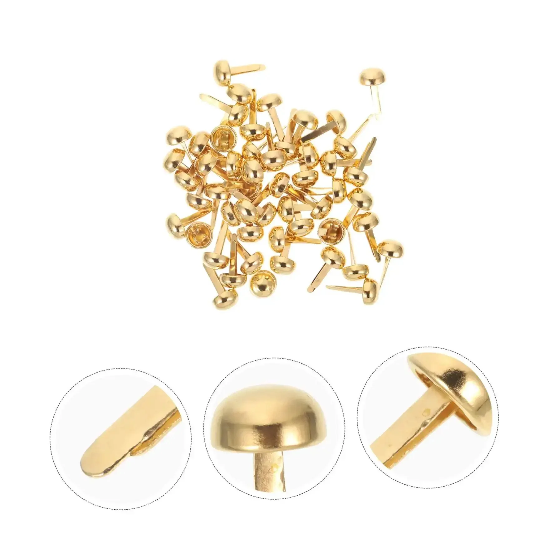 100 Pcs Decorative Nails For DIY Projects Antique Miniature Fasteners For Scrapbooking Hinges And Home Decor Wear Resistant Paper Crafts Brads Clips For Greeting Cards Photo Albums And Card Makers - Image 9