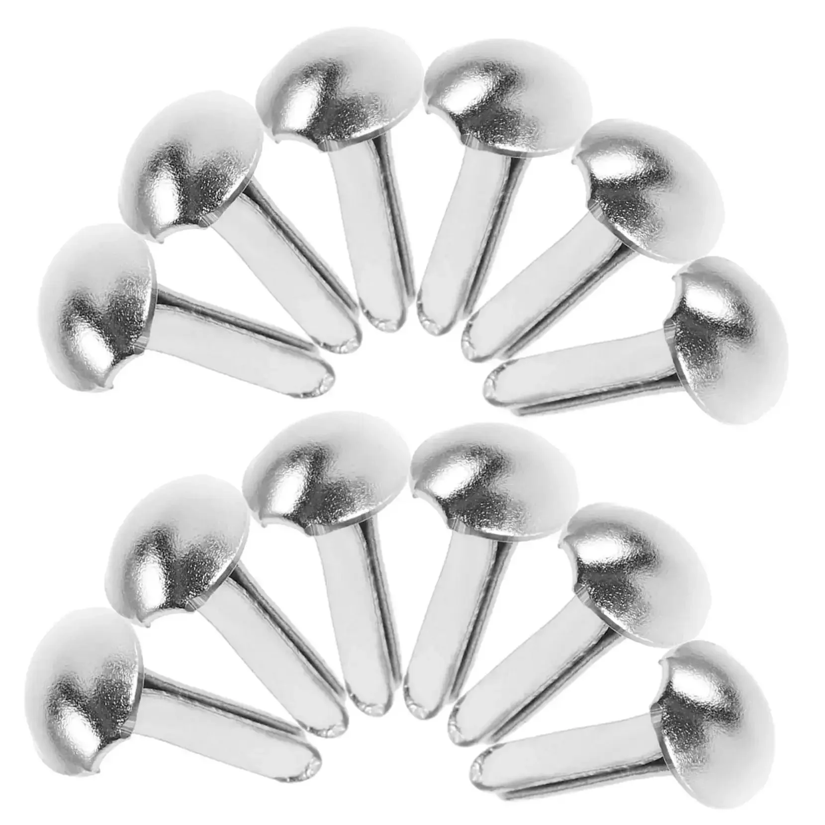 100 Pcs Iron Brads For Paper Crafting And Puppet Making Kit Double Leg Fasteners For DIY Projects Scrapbooking Embellishments And Doll Shadow Puppets Great For Kids