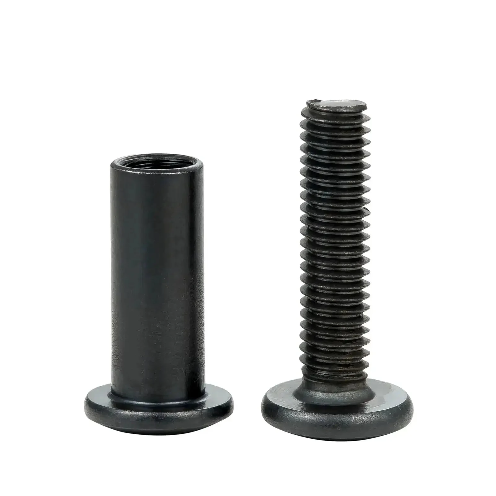 100 Pcs M6x25mm Furniture Bolts Hex Screws And Barrel Nuts Kit With 2 Matching Drive Tools For Furniture Connectors Bunk Beds And Woodworking Projects Black Beefy Heavy Duty Hardware - Image 5