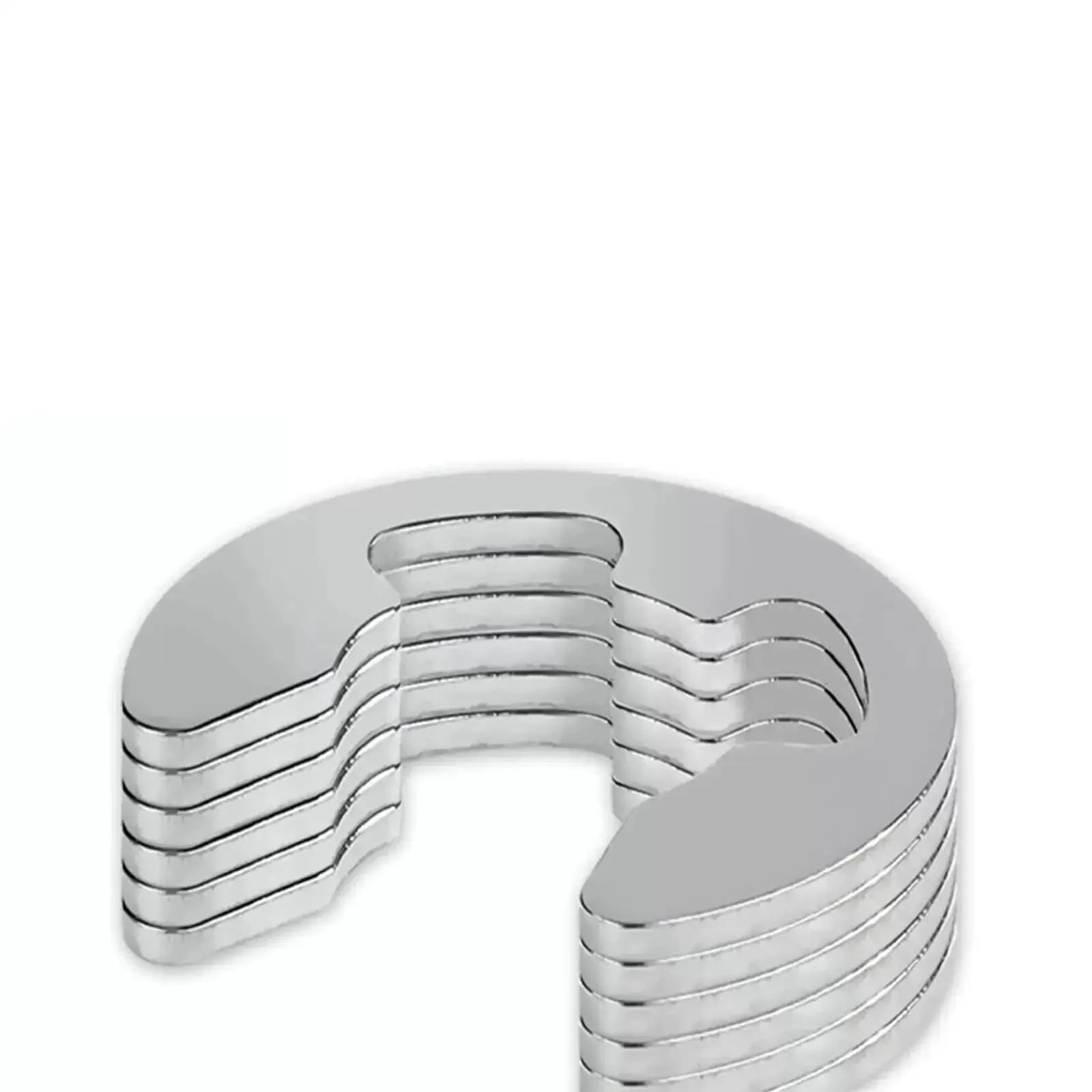 100 Pcs Stainless Steel E Clip Circlip Assorted Set For Internal And External Snap Rings M10 10mm Inner Diameter 1mm Thick Corrosion Resistant 304 Stainless Steel Durable Hardware Replacement - Image 2