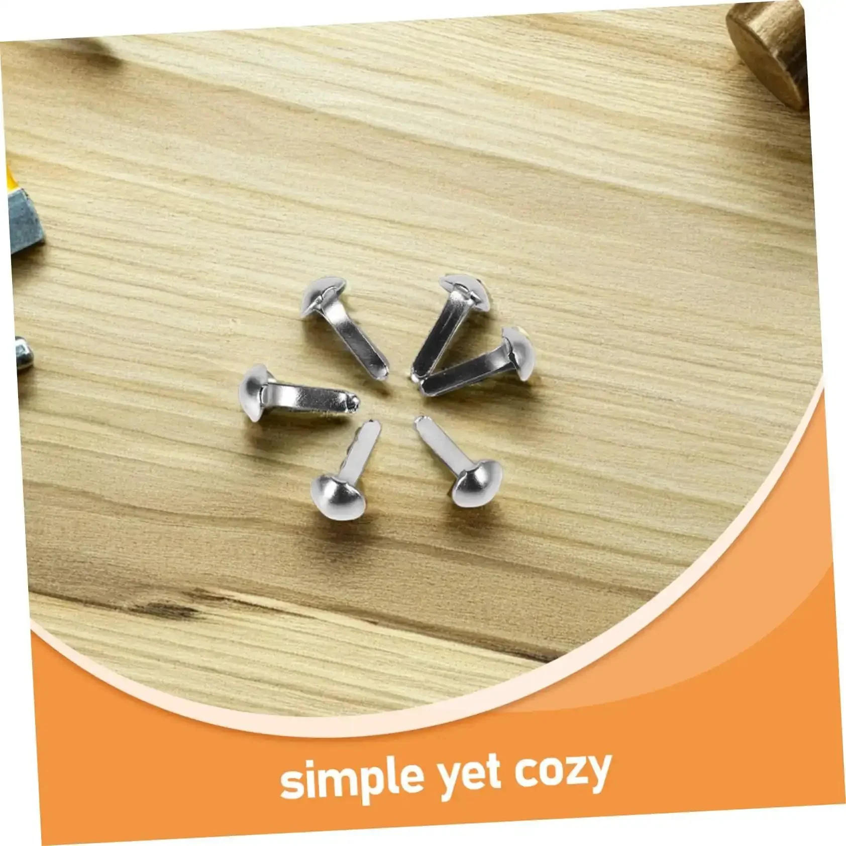 100 Piece Iron Brads With Double Leg Pins For Puppet Craft, Scrapbooking, Doll Making, Shadow Puppet Accessories, Paper Fasteners For Movable Joints And Easy Pro DIY Projects - Image 2
