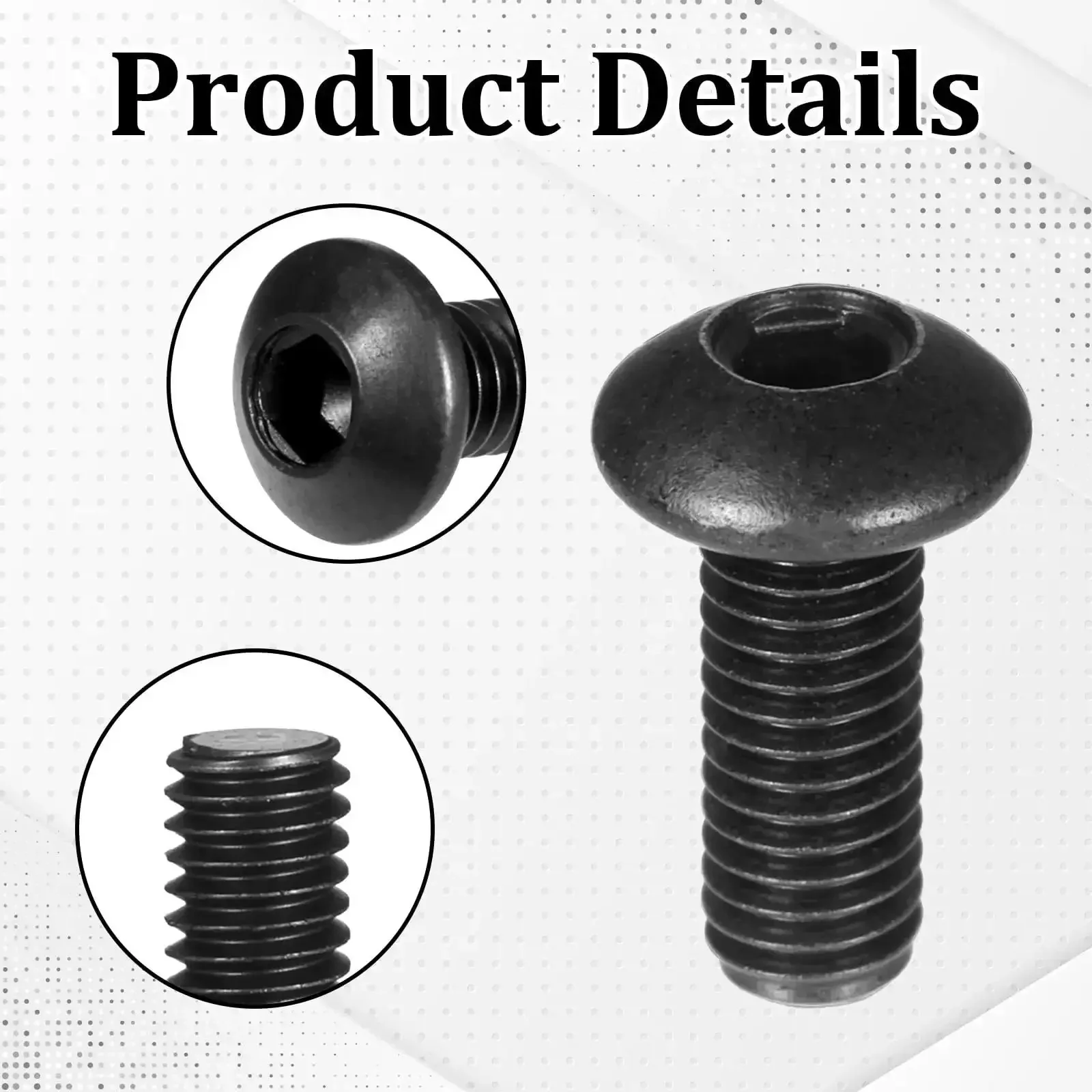 100 Piece M3 X 8mm Hex Socket Button Head Cap Screws Kit, Pro Grade Alloy Steel With Black Oxide Finish, Metric Bolts And Nuts Assortment For DIY Projects, Compatible With 2mm Wrenches - Image 4