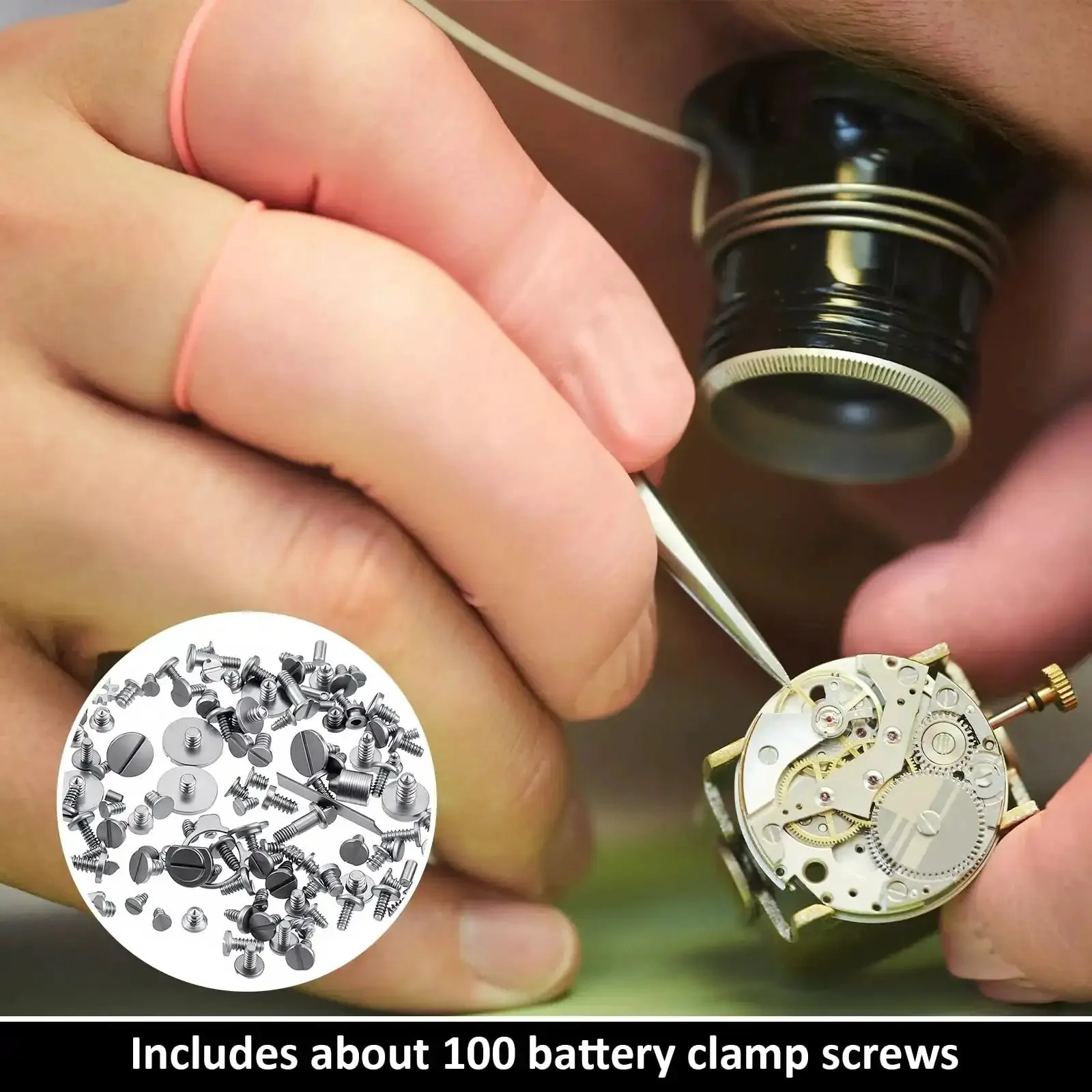 100 Piece Micro Watch Screw Kit With Copper Battery Clamp Screws Replacement Set For Repair And Watchmaking Top Notch Quality For Quick Access In Your Toolbox - Image 5