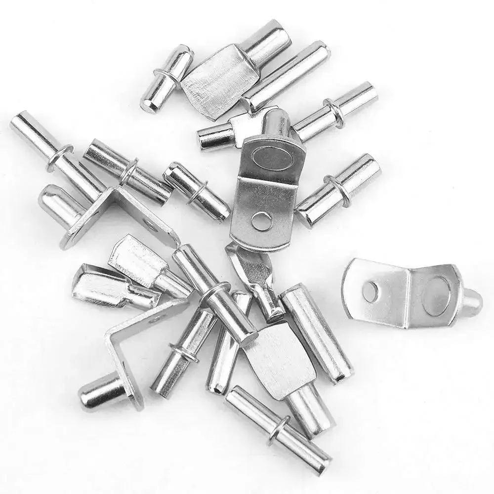 100 Piece Shelf Pins And Pegs Assortment For Wood Shelves And Cabinets 10 Styles With 5mm And 6mm Diameters In 16mm 20mm And 25mm Lengths Dowel Stud L Shape And Spoon Style Pegs For Quick And Strong Shelf Support - Image 4