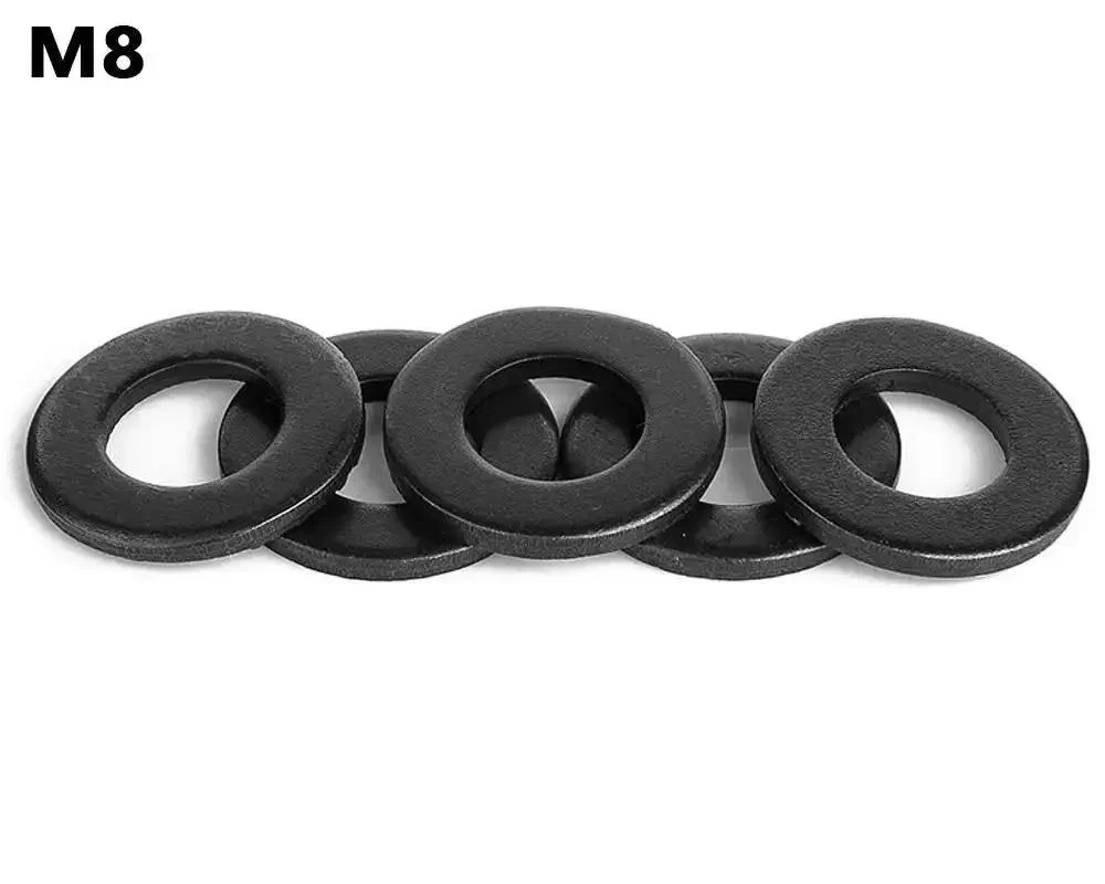100 Piece Steel Fasteners Kit With 50 M8 Flat Washers And 50 M8 Split Lock Washers Black Oxide Finish Metric Hardware For Everyday Projects And Repairs Pro Grade - Image 4