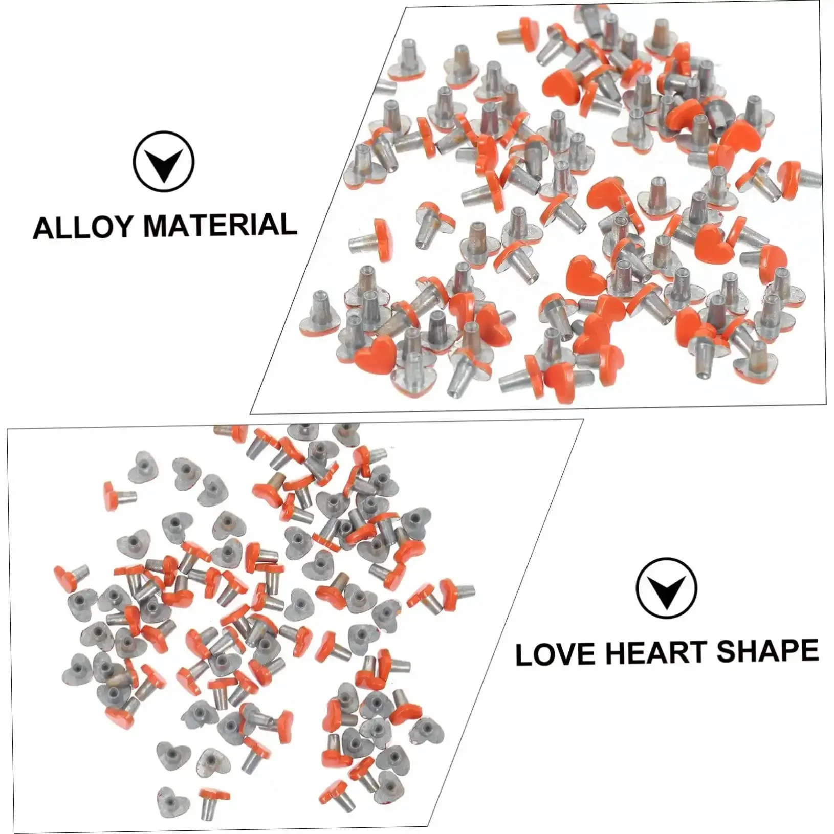 100 Pieces Heart Shaped Mini Doll Rivets For DIY Doll Clothes Fasteners Dope Durable Studs For Miniature Jackets Shoes And Accessories Ideal For Doll Makers And Scrapbookers - Image 4