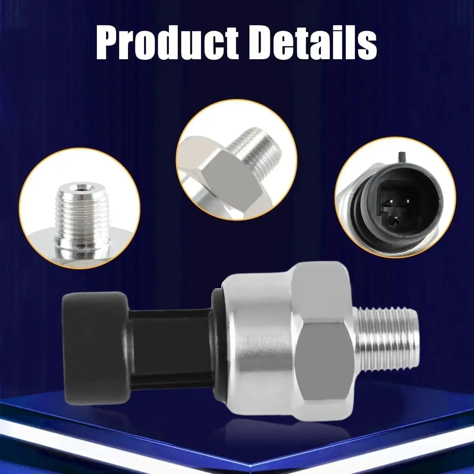 100 Psi Stainless Steel Pressure Transducer Sensor With Connector Harness And One Eighth Inch NPT Thread For Oil Fuel Water And Air, 0.5V To 4.5V Output At 5V DC - Image 4