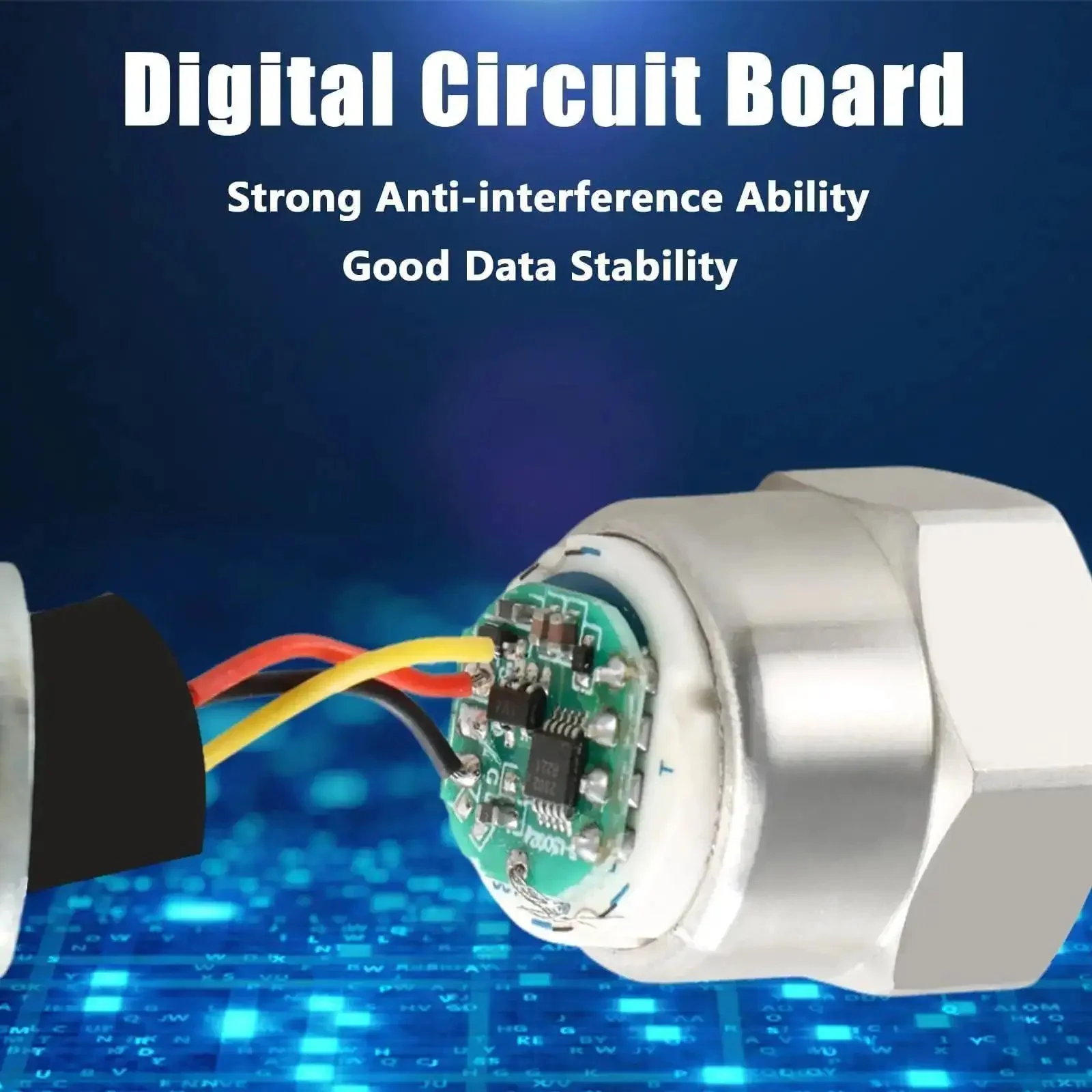 100 Psi Stainless Steel Pressure Transducer Sensor With Connector Harness And One Eighth Inch NPT Thread For Oil Fuel Water And Air, 0.5V To 4.5V Output At 5V DC - Image 7