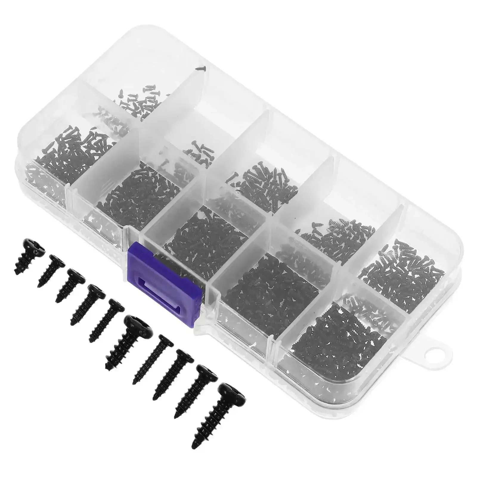 1000 Piece PA Round Head Self Tapping Screws Set For Electronics For DIYers And Pros M1.3 M1.4 M1.5 Tiny Mini Screws Boxed For Easy Electronics Assembly Durable Carbon Steel