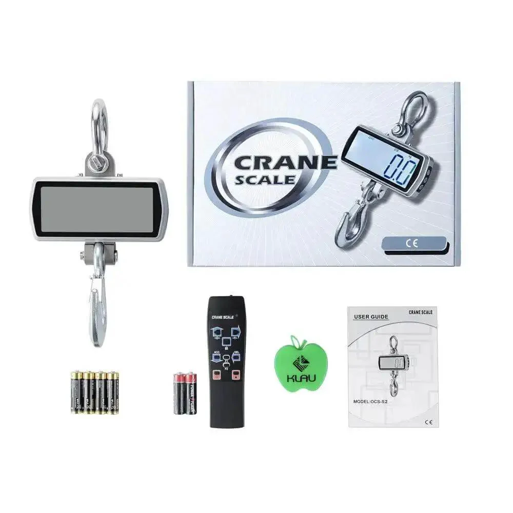 1000kg 2000 Lb Postal Scale Beefed-Up Heavy Duty Crane Scale Industrial Hanging Scale With Touch Key LCD Display And Remote Silver For Home Farm Factory Use In Any Setting - Image 3