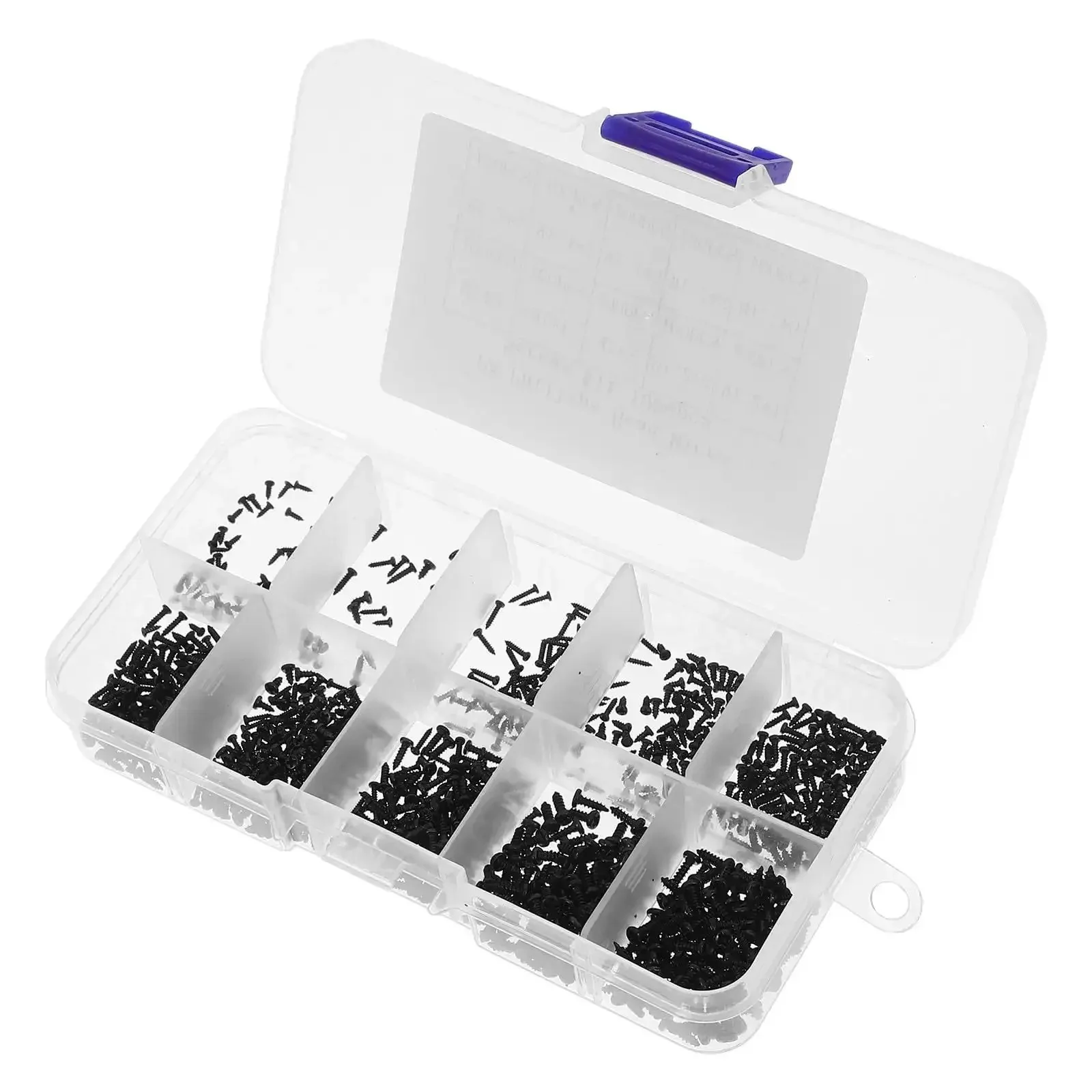 1000Pcs Boxed Self Tapping Screws Set With Small Round Head Assortment M1.3 M1.4 M1.5 For Electronics, Precision Devices, Hobby Machining And Car Models, Miniature Fasteners For DIY Repairs And Projects