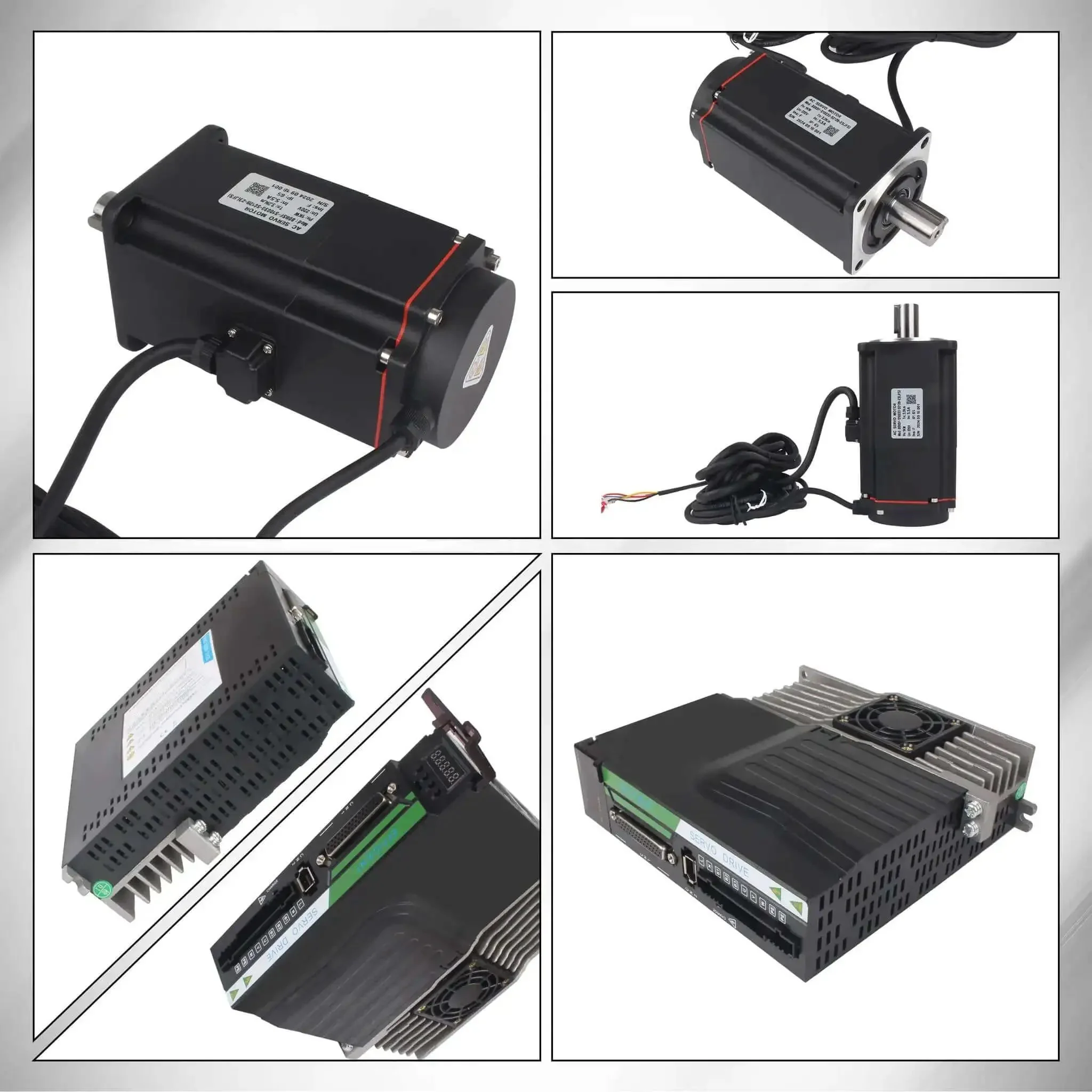 1000W AC Servo Motor Kit With Brake For CNC Machines Plug And Play 220V 5.5A 3000 RPM 17 Bit Encoder RS485 Driver Controller Kit For CNC Engravers Milling Machines And Robotics - Image 8