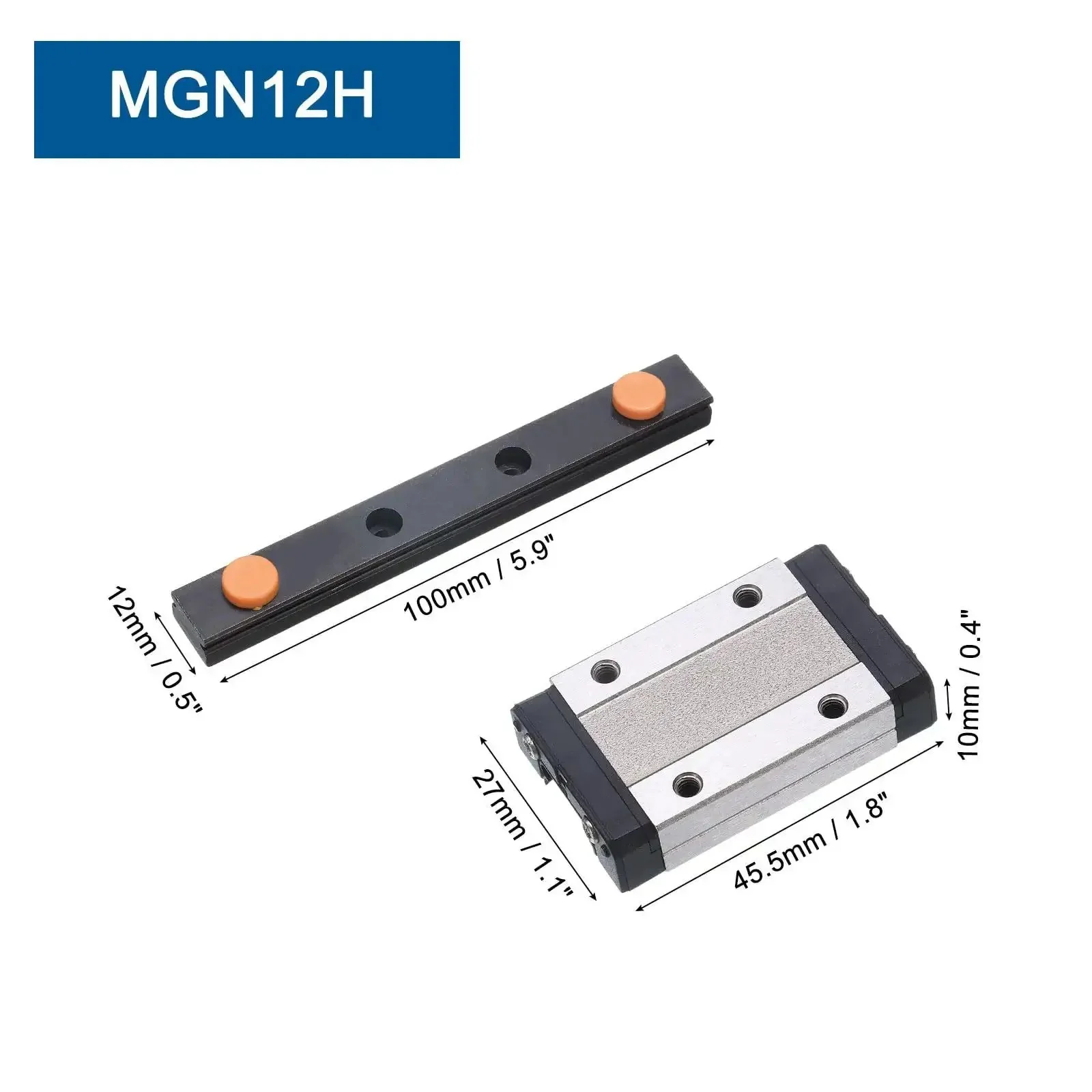 100Mm Linear Guide Rail Set With MGN12H Carriage Block And Mini Linear Guide For DIY 3D Printers And CNC Machines Bearing Steel Smooth Glide Pro Grade Rails - Image 7