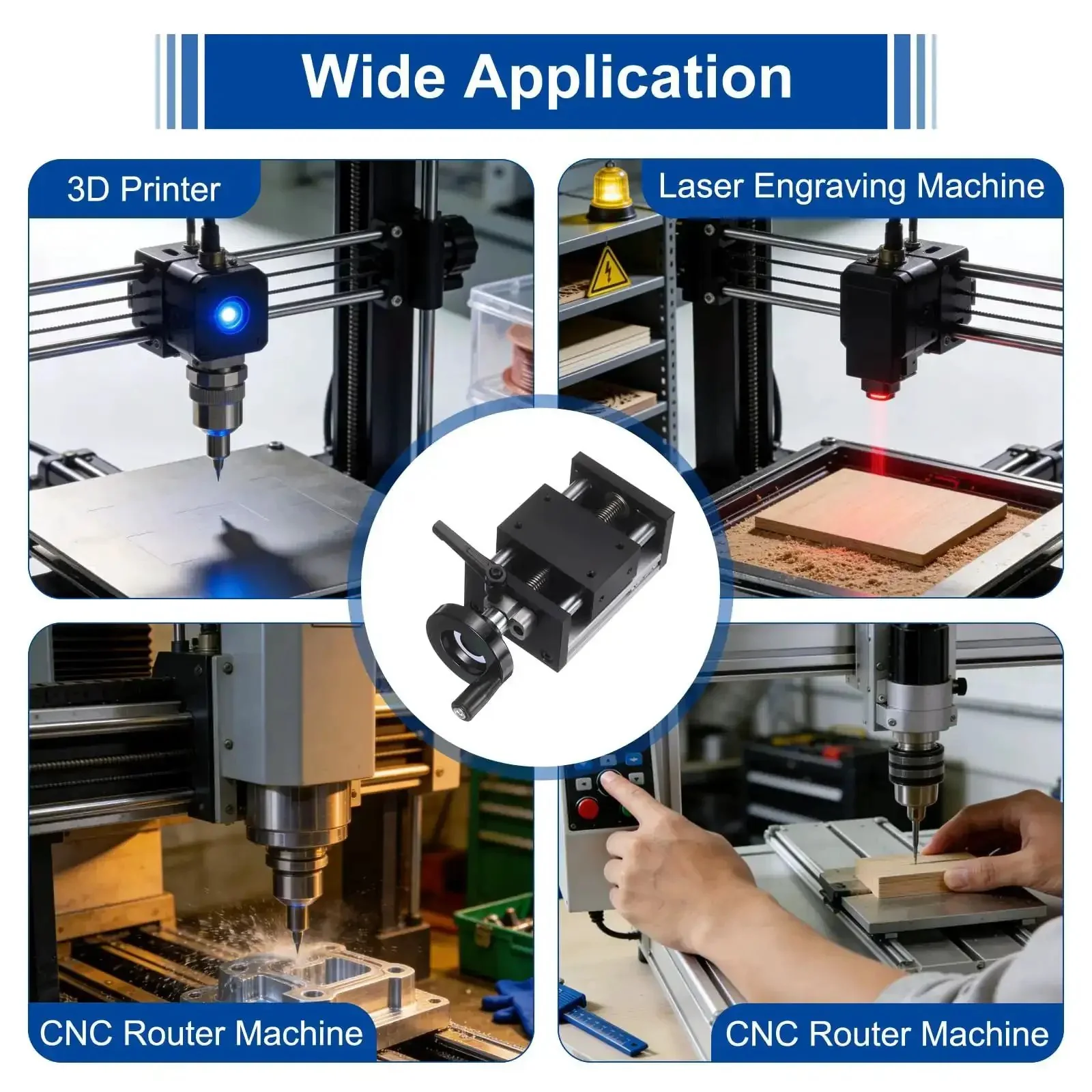 100mm Manual Linear Stage With Double Axis Slide Rail For CNC Machine Shop Floor Ready Budget Friendly Smooth Motion Precision Machining Grade Acme TR12X4 12mm Diameter 4mm Pitch 1 Start Lead Screw Travel 4mm Per Cycle - Image 2