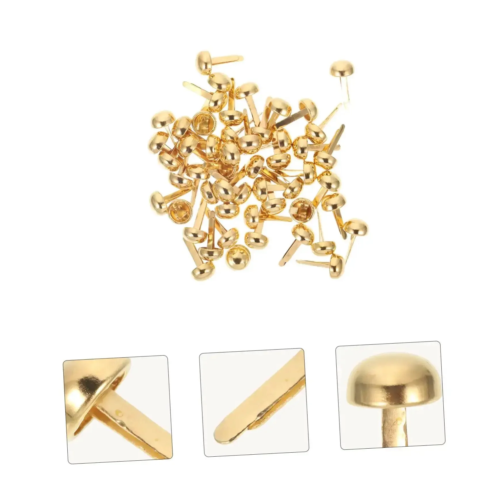 100Pcs Brass Mini Nails And Tacks For Scrapbooking, Card Making, And DIY Paper Craft Embellishments, Hanging Nails For Photos, Cards, And Albums, Perfect For Hinges And Boxes - Image 7