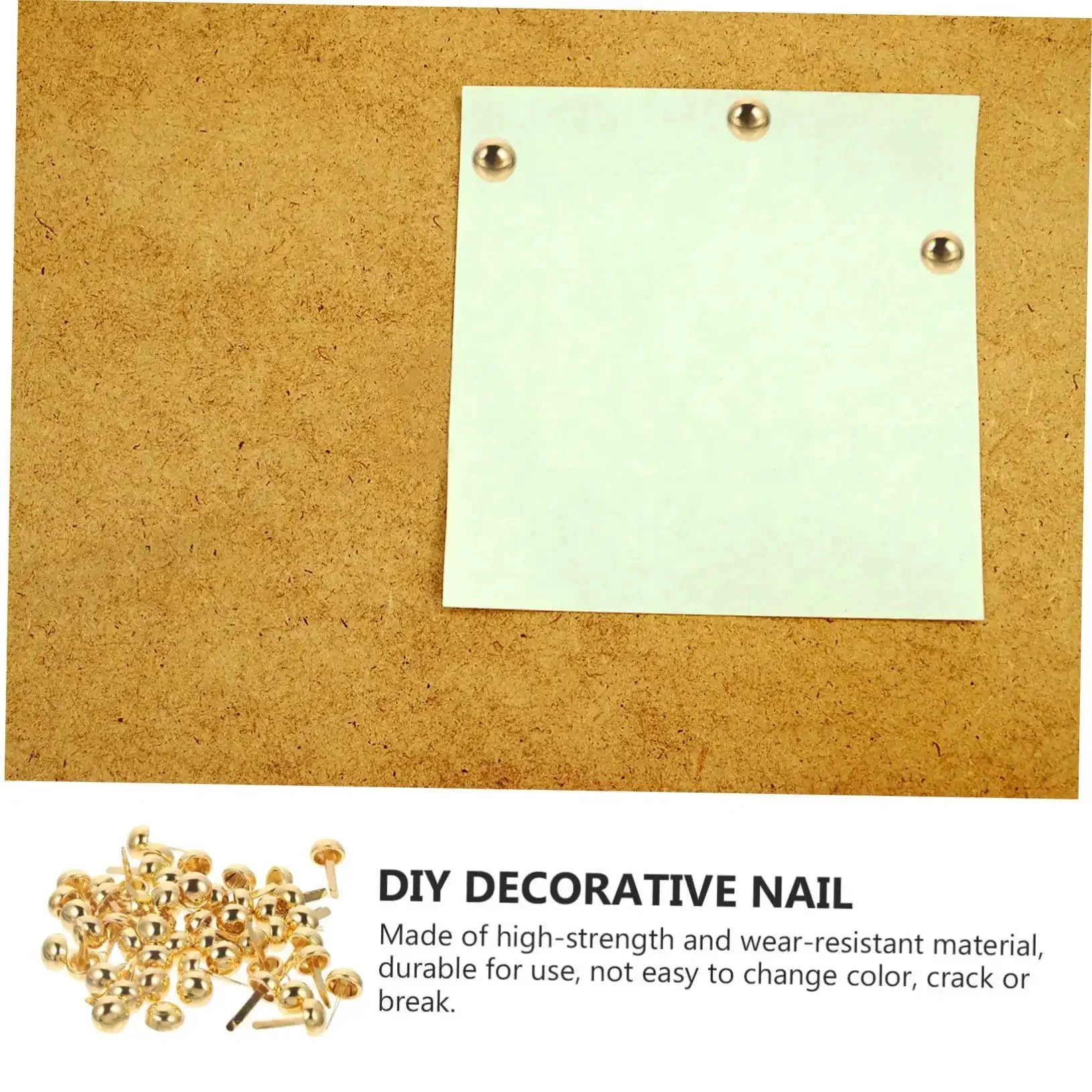 100Pcs Brass Mini Nails And Tacks For Scrapbooking, Card Making, And DIY Paper Craft Embellishments, Hanging Nails For Photos, Cards, And Albums, Perfect For Hinges And Boxes - Image 9