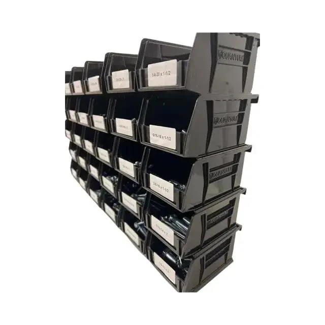 1035 Piece Grade 5 Nut Bolt And Washer Set With Hex Bolts Nuts Lock Washers And Flat Washers In 30 Stackable Plastic Bins Perfect For Home Garage Or Shop Repairs And DIY Projects Hangable On Panels - Image 3