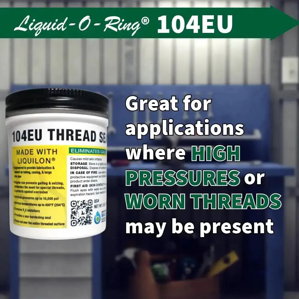 104EU Big Ol Thread Sealant For Large Threaded Connections Safe On Plastic And Metal High Pressure Water Repellent Sealant Made In The USA 5 Oz Brush Top Can - Image 5