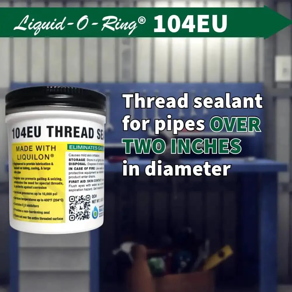 104EU Big Ol Thread Sealant For Large Threaded Connections Safe On Plastic And Metal High Pressure Water Repellent Sealant Made In The USA 5 Oz Brush Top Can - Image 8
