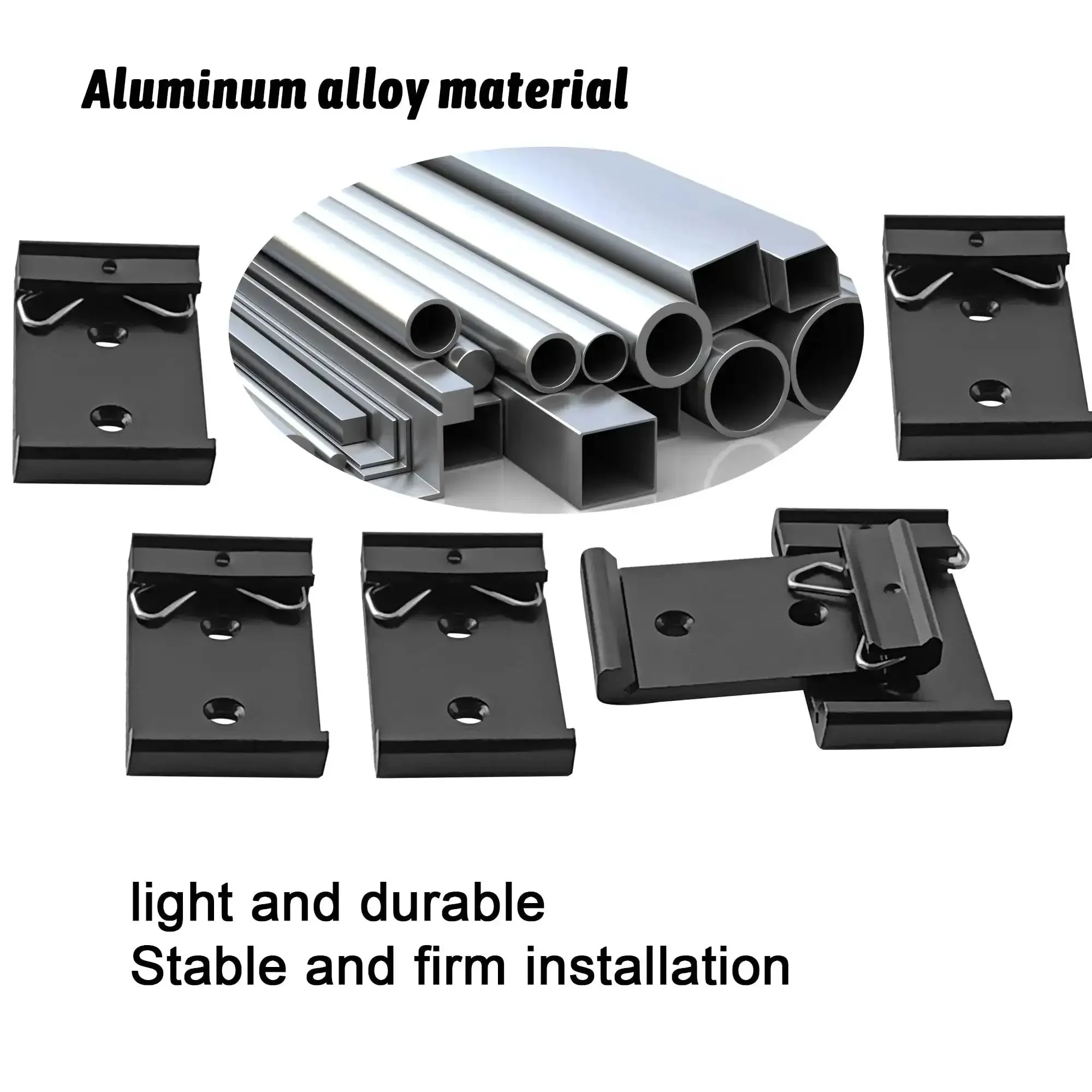 1.08 Inch Width Din Rail Mount Bracket Built Tough Aluminum Alloy Clip For 35mm Universal DIN Rail Corrosion Resistant Industrial Grade Mount For Ethernet Switch Six Pack - Image 2