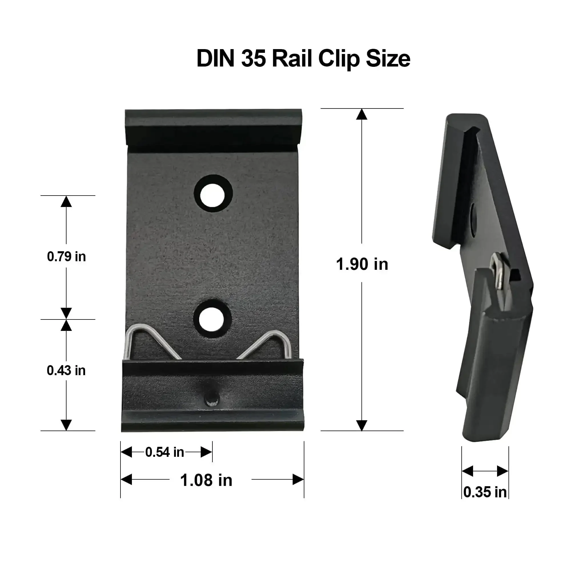 1.08 Inch Width Din Rail Mount Bracket Built Tough Aluminum Alloy Clip For 35mm Universal DIN Rail Corrosion Resistant Industrial Grade Mount For Ethernet Switch Six Pack - Image 5