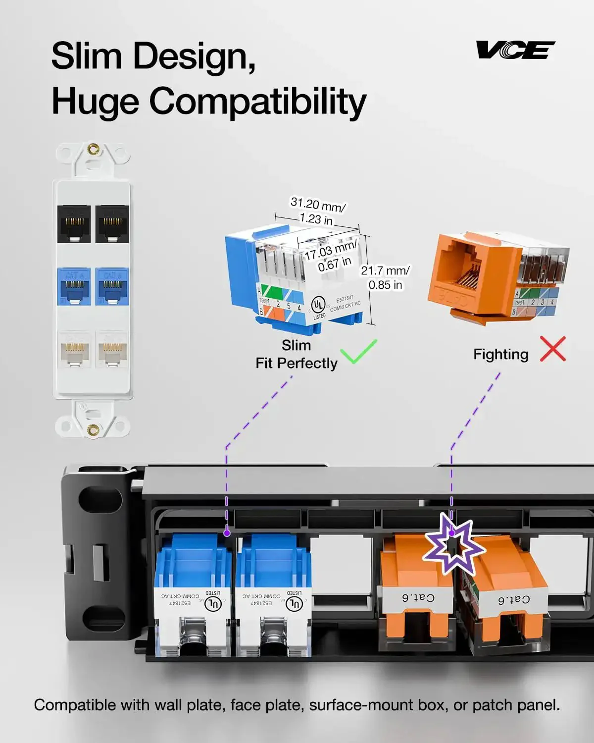 10Gbps Cat6 Keystone Jack Inserts 25 Pack 90 Degree Punch Down RJ45 Adapter Plug And Play Slim Profile UL Listed Blue Ideal For Patch Panels Wall Plates Surface Mount Boxes And Network Upgrades - Image 6