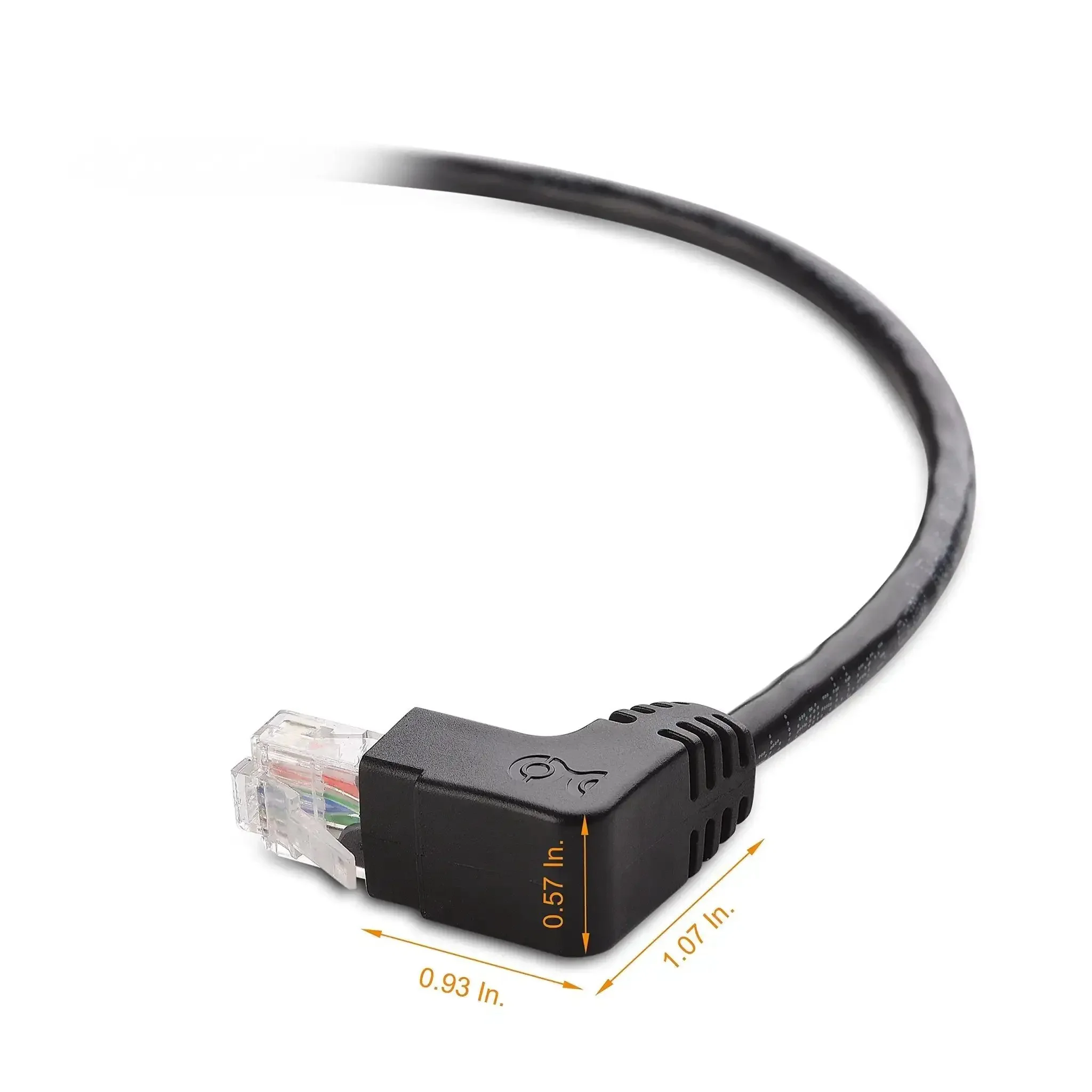 10Gbps Ready Cat 6 Right Angle Ethernet Cables Dual Pack 5 Foot Up And Down Angled RJ45 Patch Cables For Tight Spaces High Speed Network Cable Set With Space Saving 90 Degree Connectors - Image 2