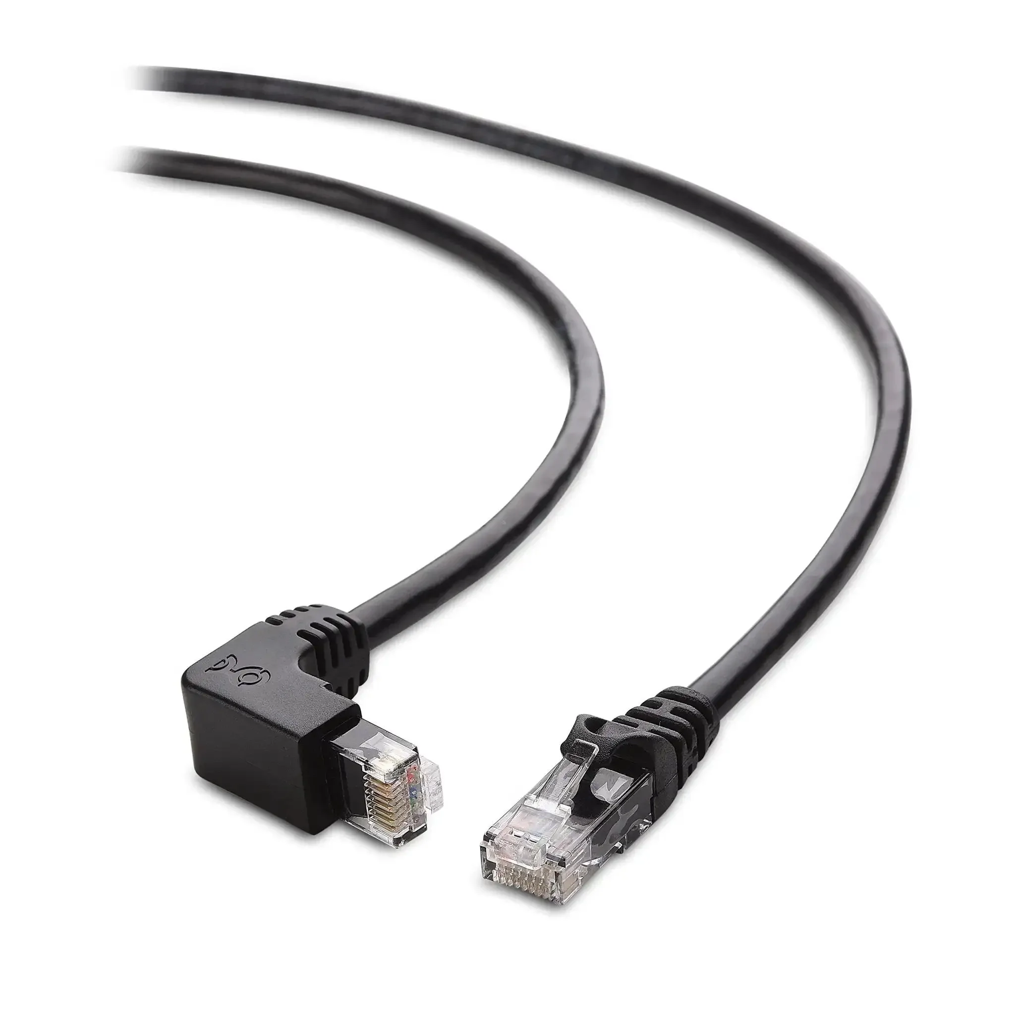 10Gbps Ready Cat 6 Right Angle Ethernet Cables Dual Pack 5 Foot Up And Down Angled RJ45 Patch Cables For Tight Spaces High Speed Network Cable Set With Space Saving 90 Degree Connectors - Image 3