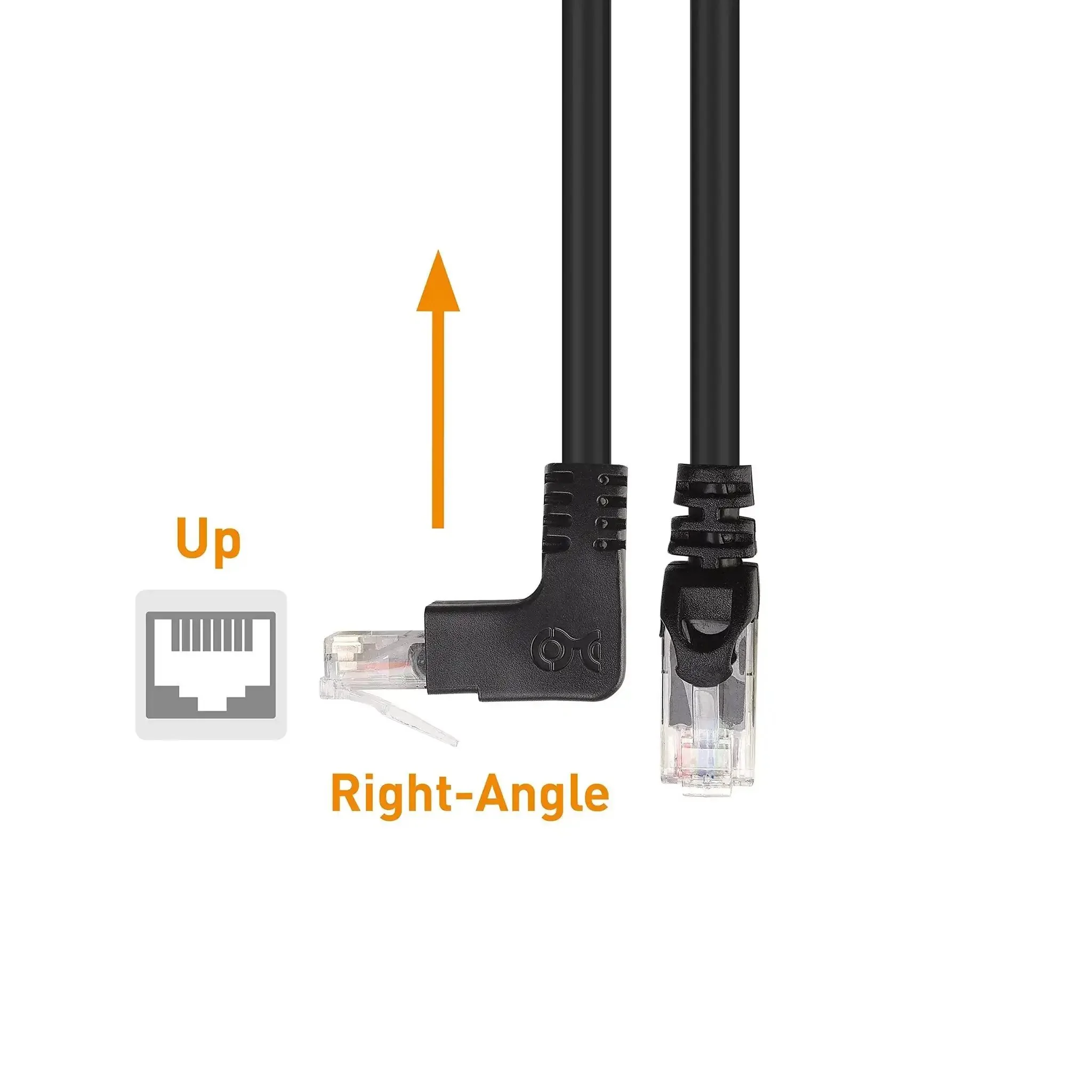 10Gbps Ready Cat 6 Right Angle Ethernet Cables Dual Pack 5 Foot Up And Down Angled RJ45 Patch Cables For Tight Spaces High Speed Network Cable Set With Space Saving 90 Degree Connectors - Image 5