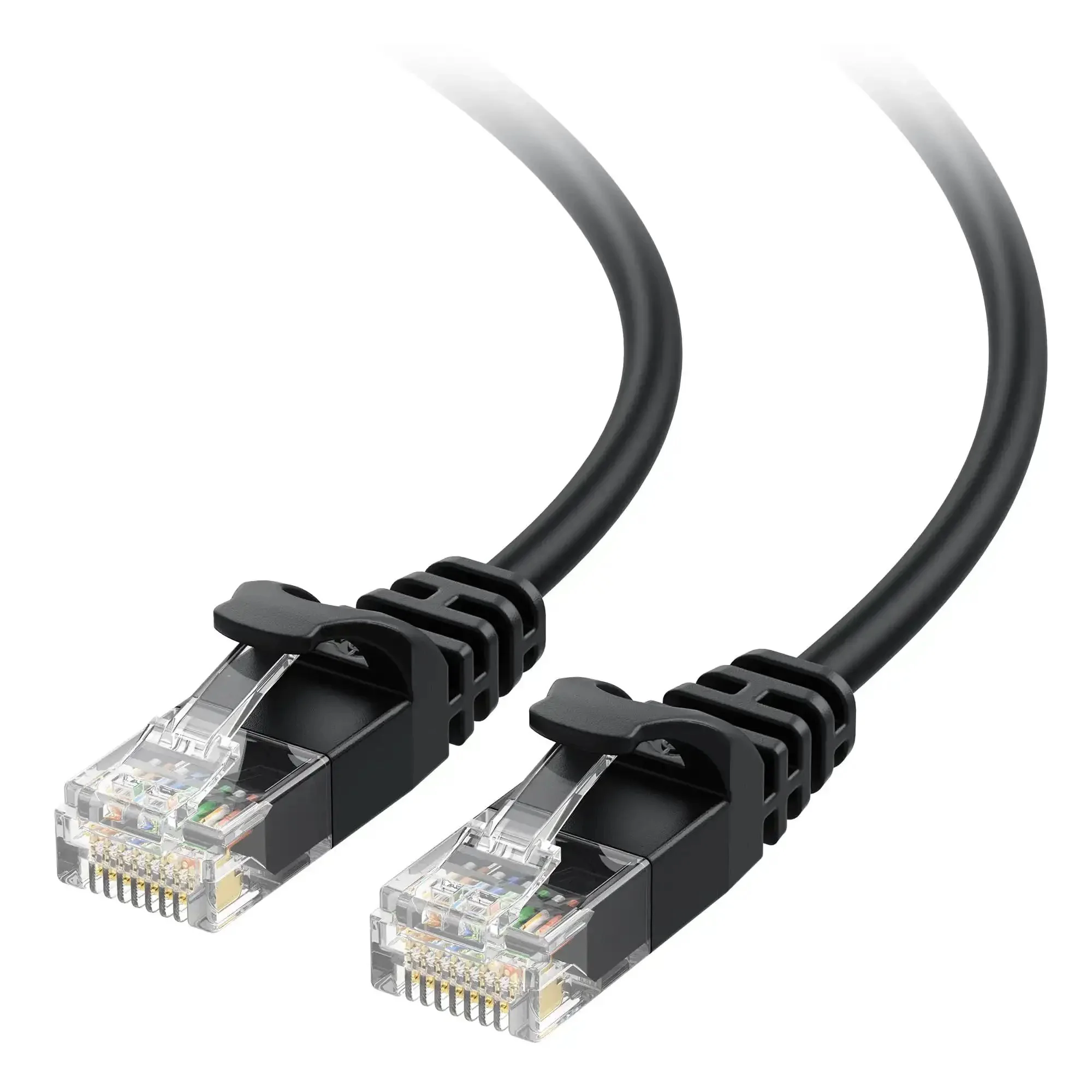 10Gbps Snagless Cat6 Ethernet Cable 25ft Slim Profile Patch Cord For PC Router Switch NAS And More Black Beefy High Performance Networking Cord Ideal For Gaming Streaming And Fast File Transfers In Home Or Office