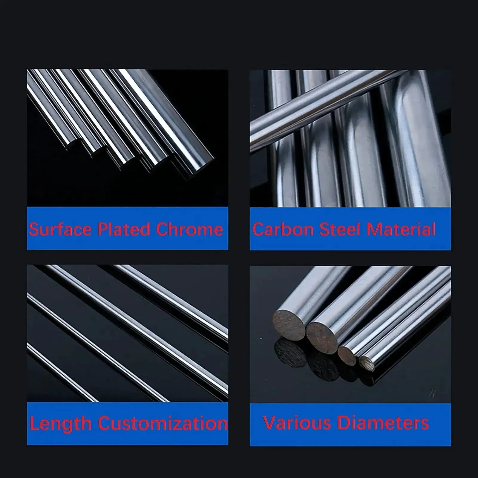 10mm Linear Motion Rod Shaft Guide Set, 500mm Long, Case Hardened Chrome Plated, Precision H8 Tolerance, High Strength 45 Steel, 2 Pack for 3D Printer, DIY CNC Machinery, Built Tough and Smooth - Image 4