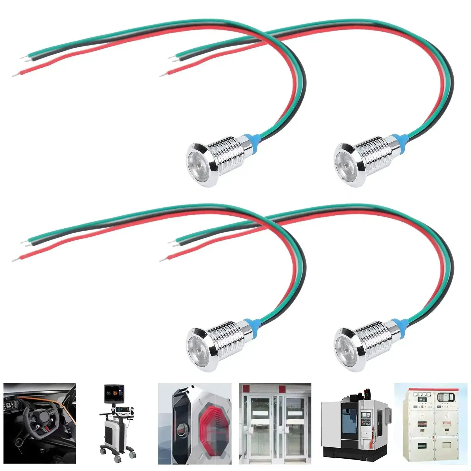 10mm Round LED Indicator Lights With Common Cathode, Dual Color Red And Green, Plug-N-Play Pre-Wired For Easy Panel Indicators, 3-6V Operating, High Brightness For Electronic Dashboards And Instrument Panels - Image 8