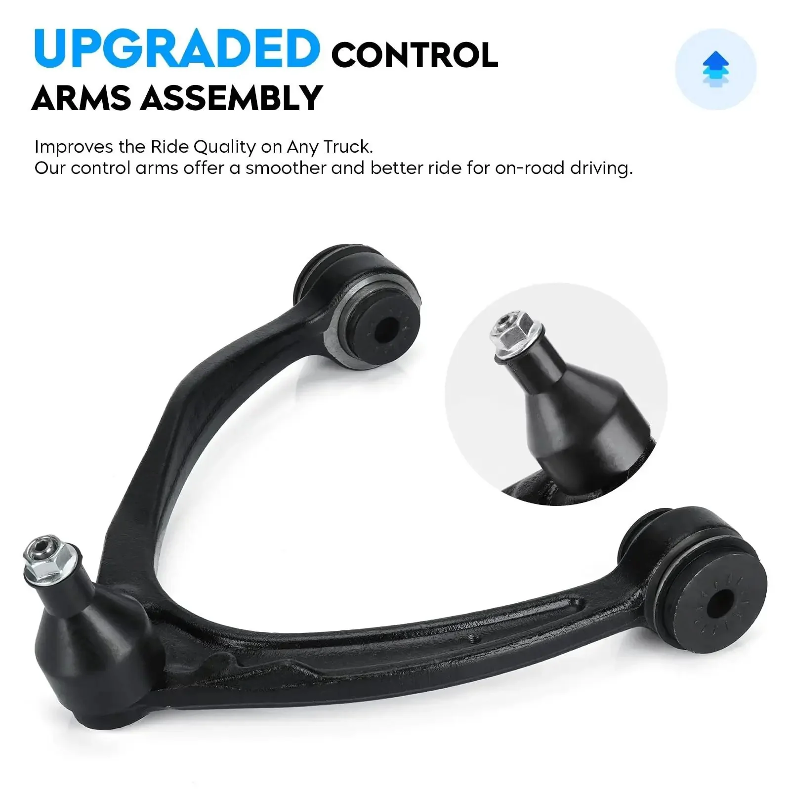 10Pc Front Upper Control Arm Set With Ball Joints For Chevy Silverado Tahoe Suburban Avalanche Yukon Sierra 1500 2007 2014 Replacement Suspension Kit Includes Left And Right Arms Sway Bar Links And Tie Rod Ends - Image 5